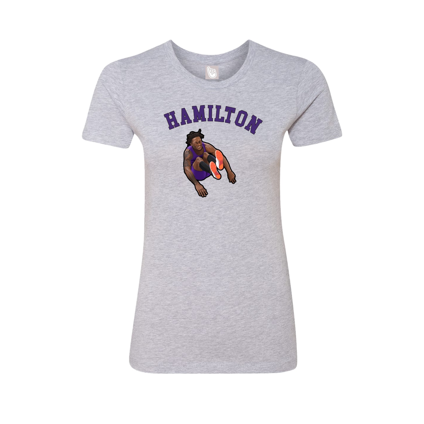 Fitted Women's Tee — Shirsey Arch in Grey
