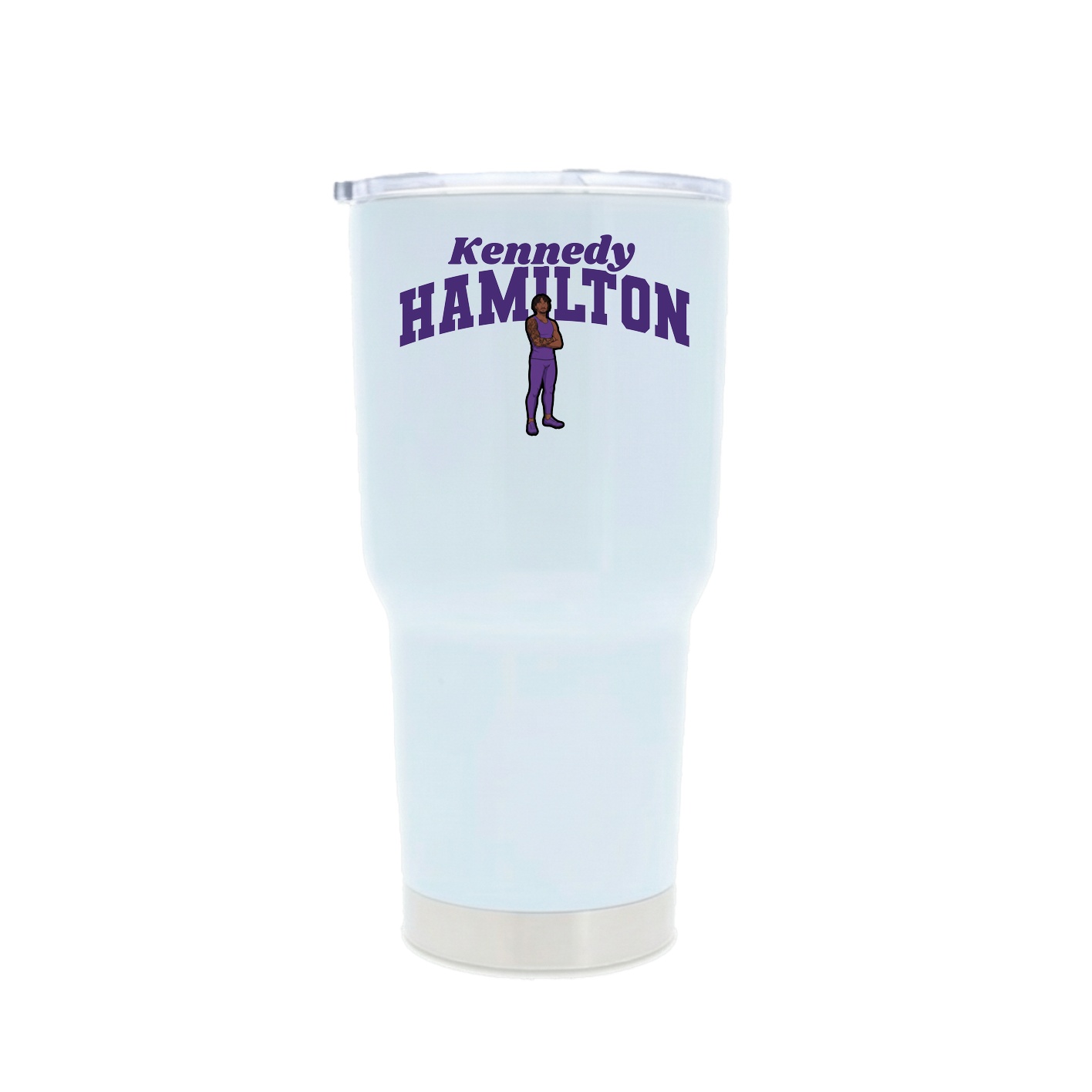 30oz Stainless Steel Tumbler — Signature Arch in White