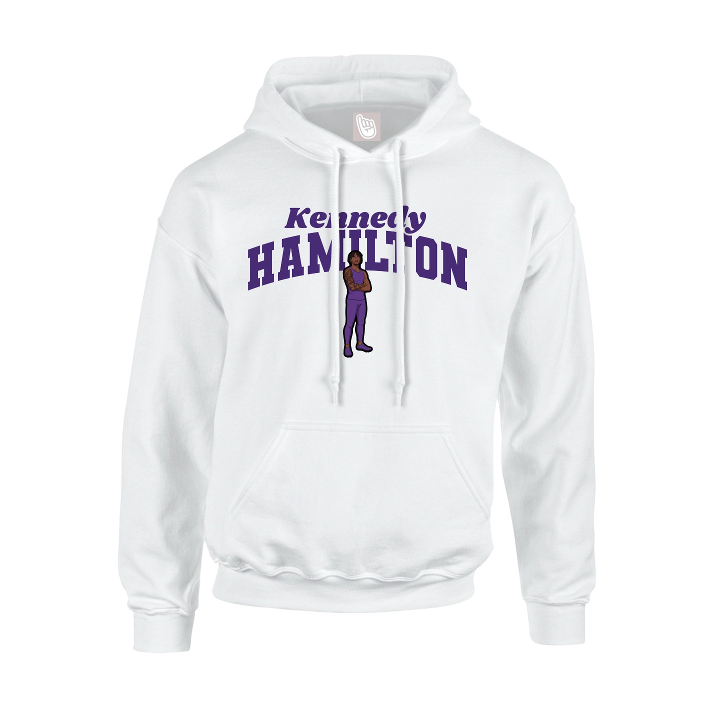 Youth Hoodie — Signature Arch in White