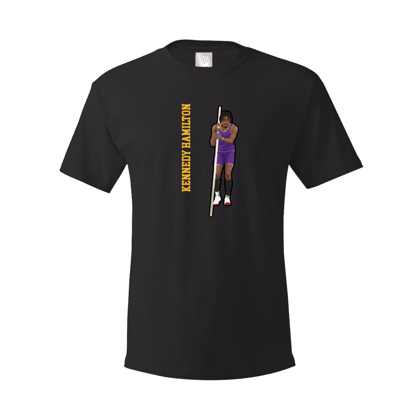Tee — Name Vertical in Black