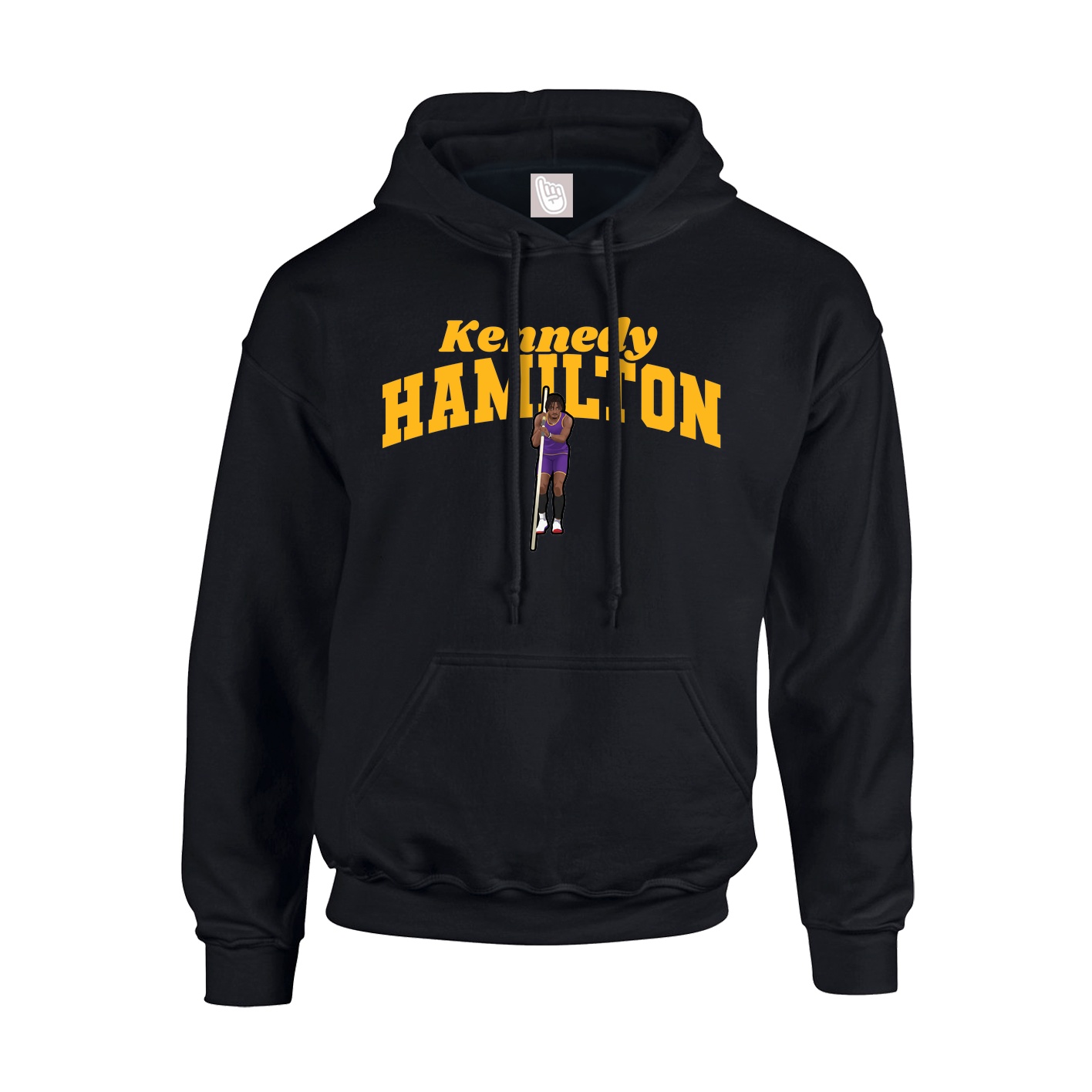 Youth Hoodie — Signature Arch in Black