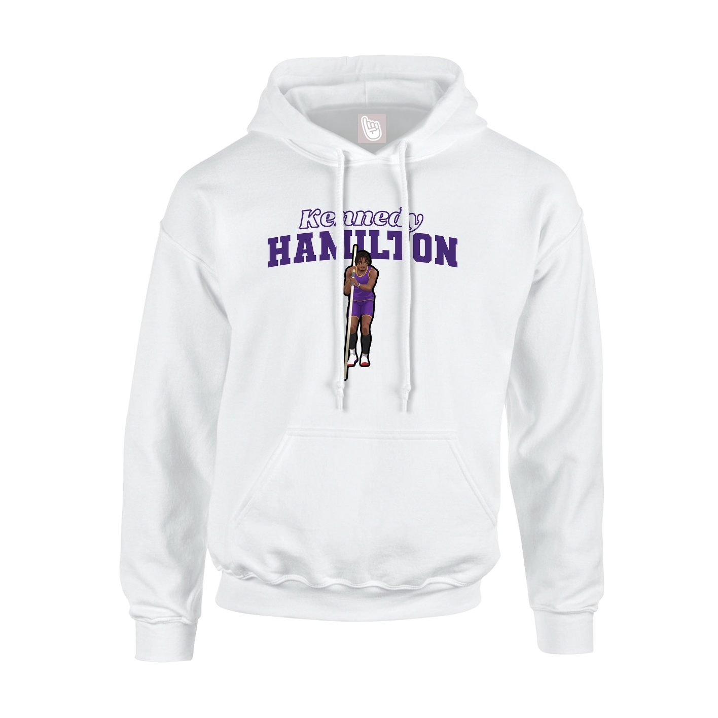 Hoodie — Name Arch in White