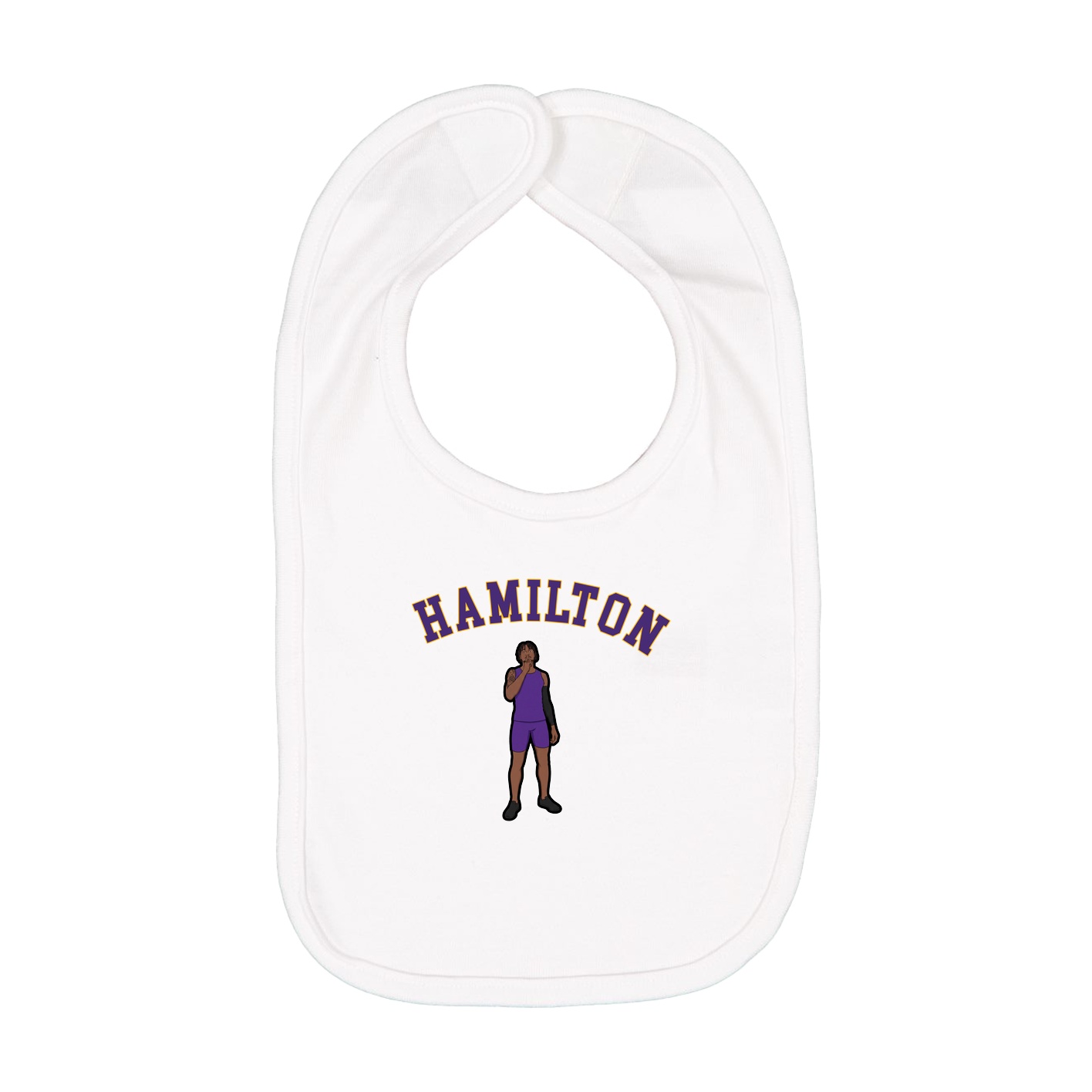 Infant Bib — Shirsey Arch in White
