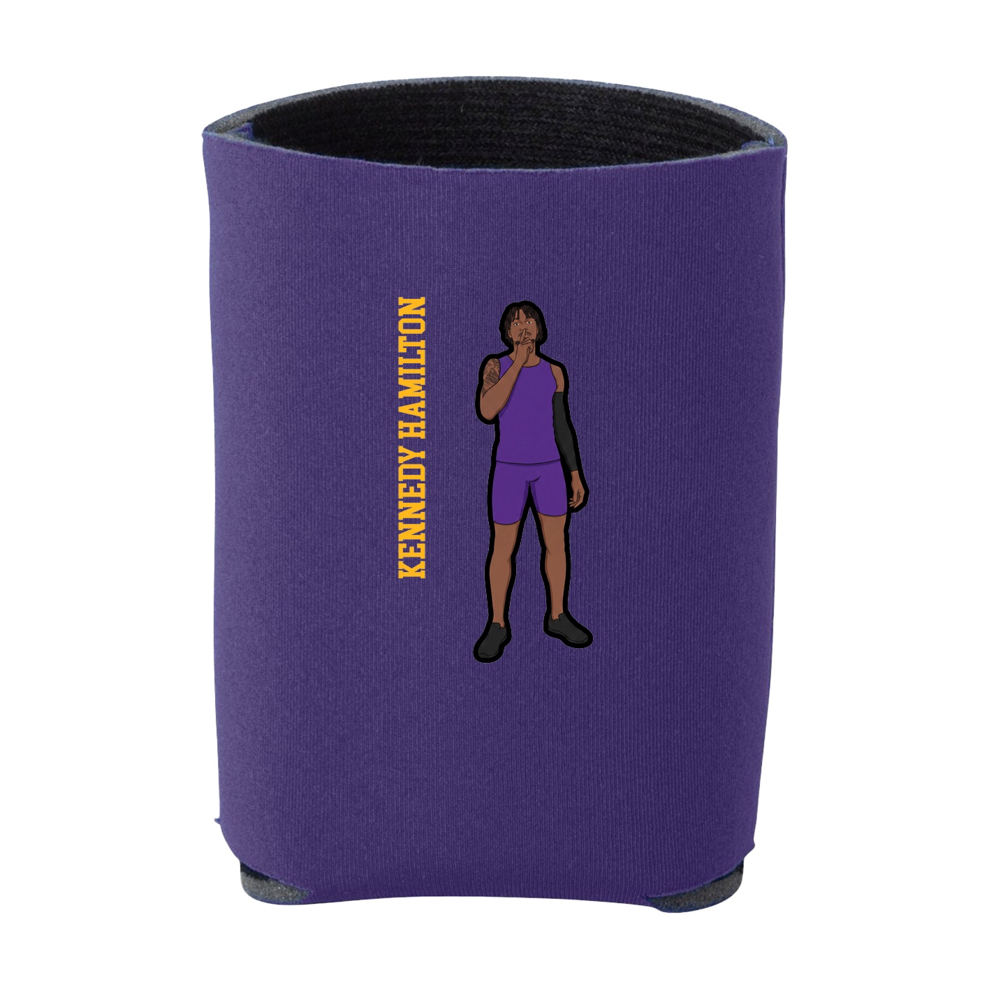 Can Holder — Name Vertical in Purple