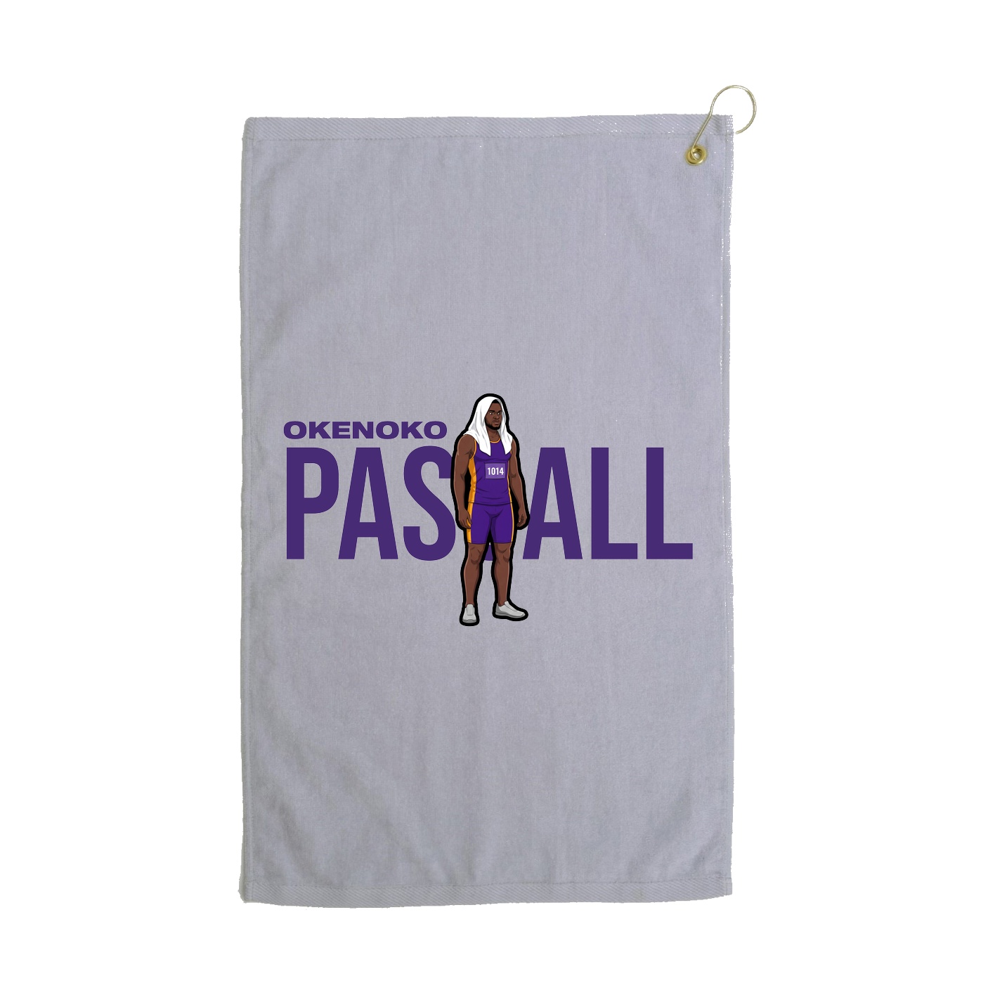 Golf Towel — Player Name in Grey
