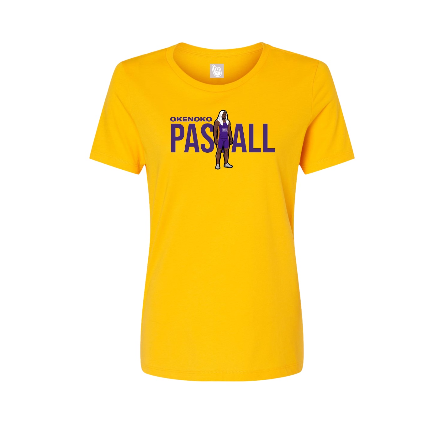 Fitted Women's Tee — Player Name in Gold