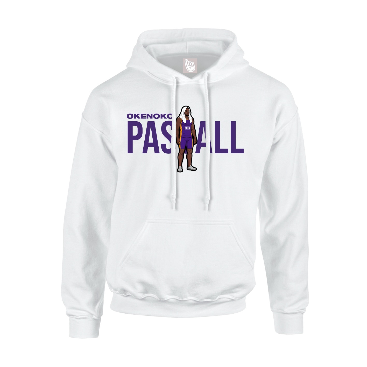 Youth Hoodie — Player Name in White