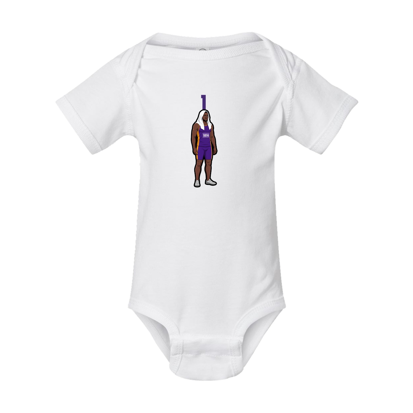 Baby Onesie — Number Top in White