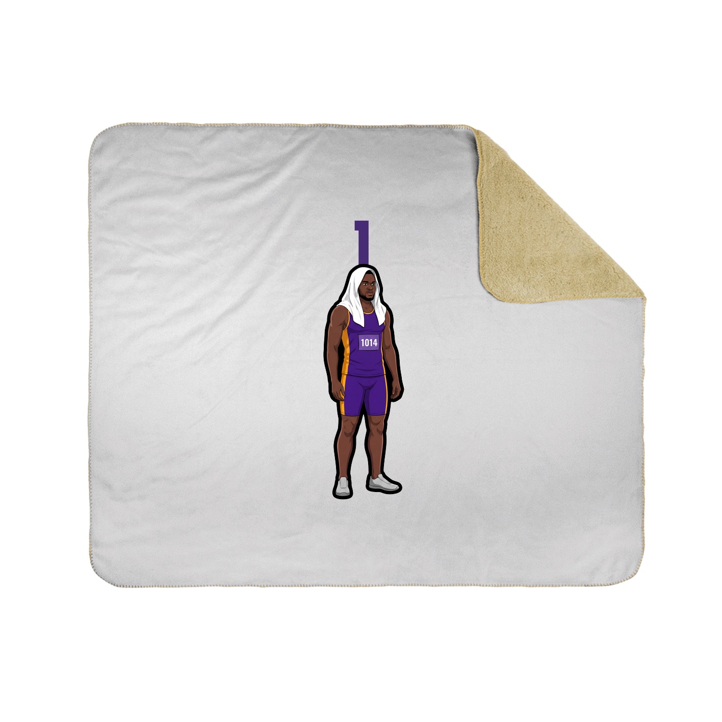 Throw Blanket — Number Top in White