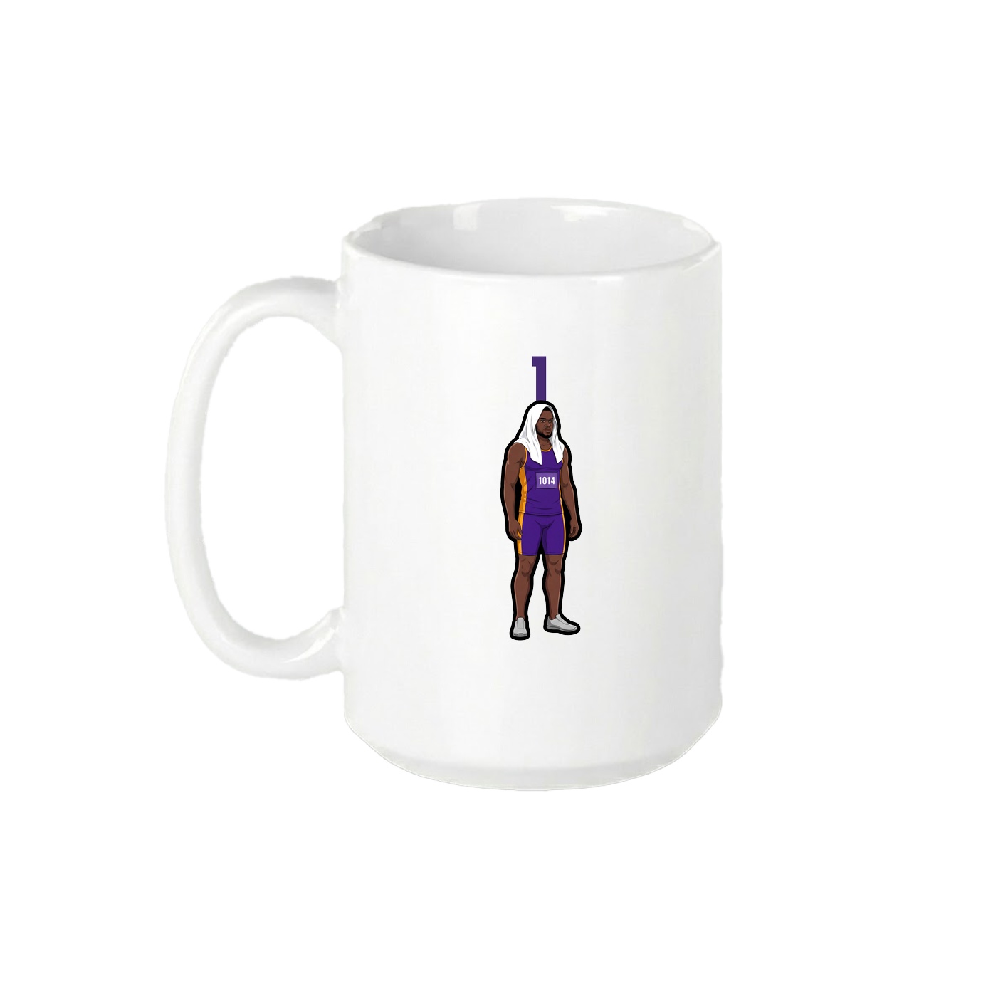 15oz Coffee Mug — Number Top in White