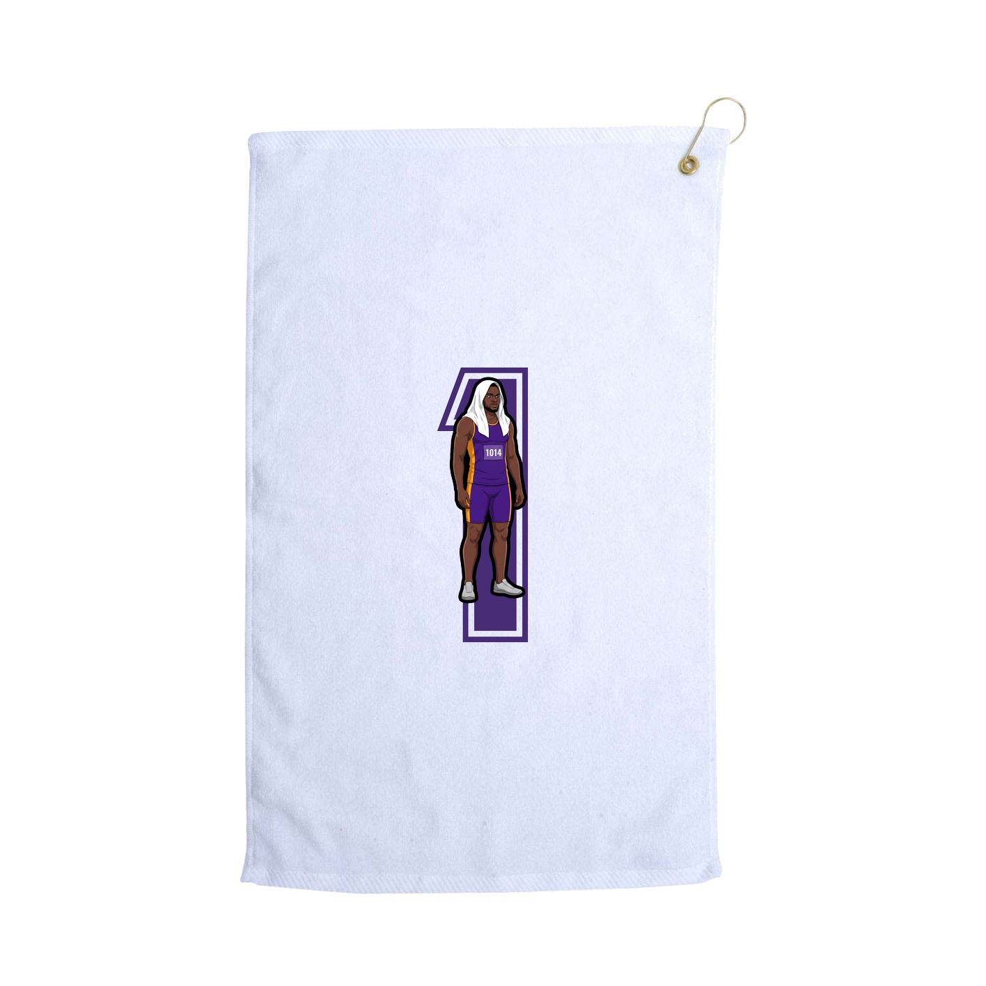 Golf Towel — Number in White