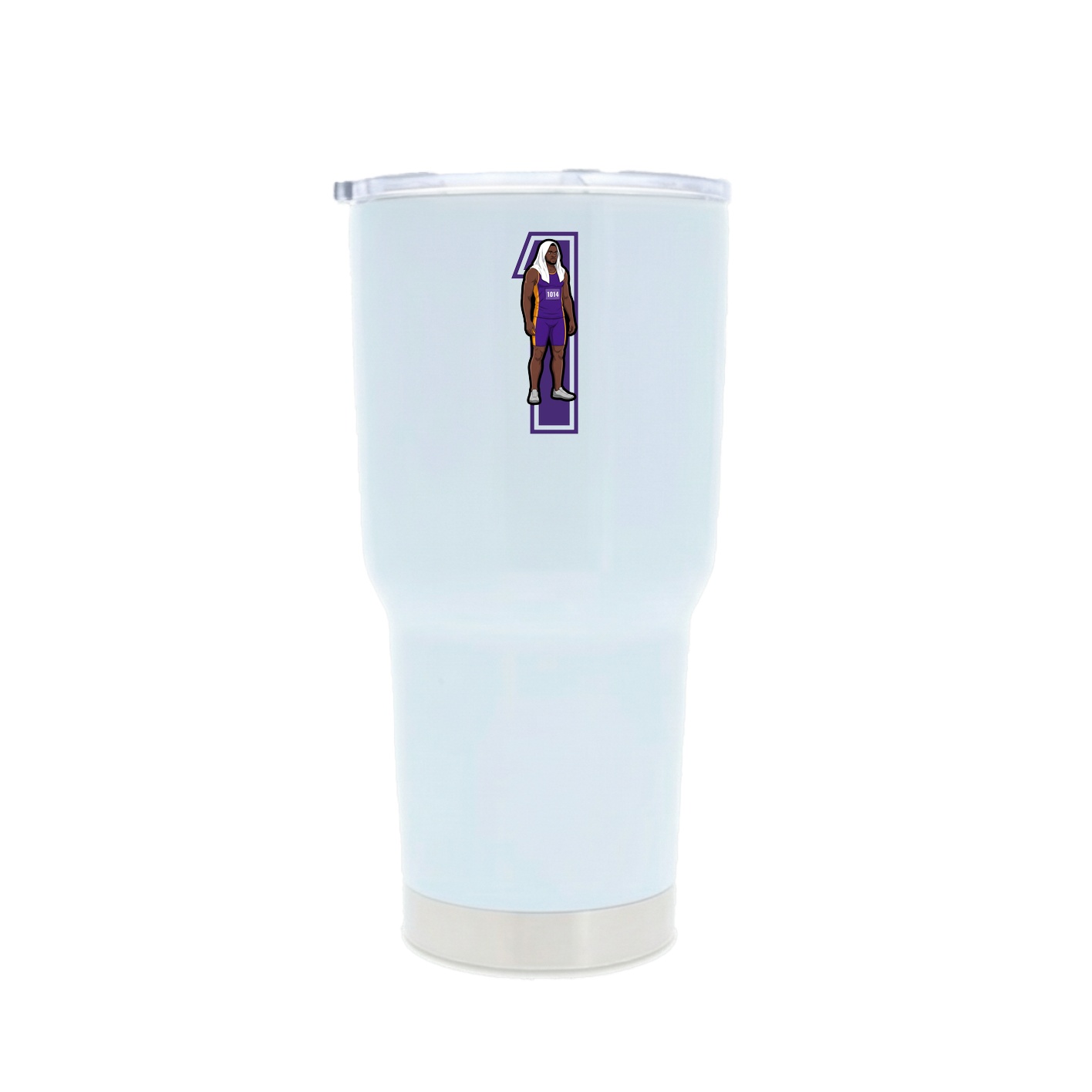 30oz Stainless Steel Tumbler — Number in White