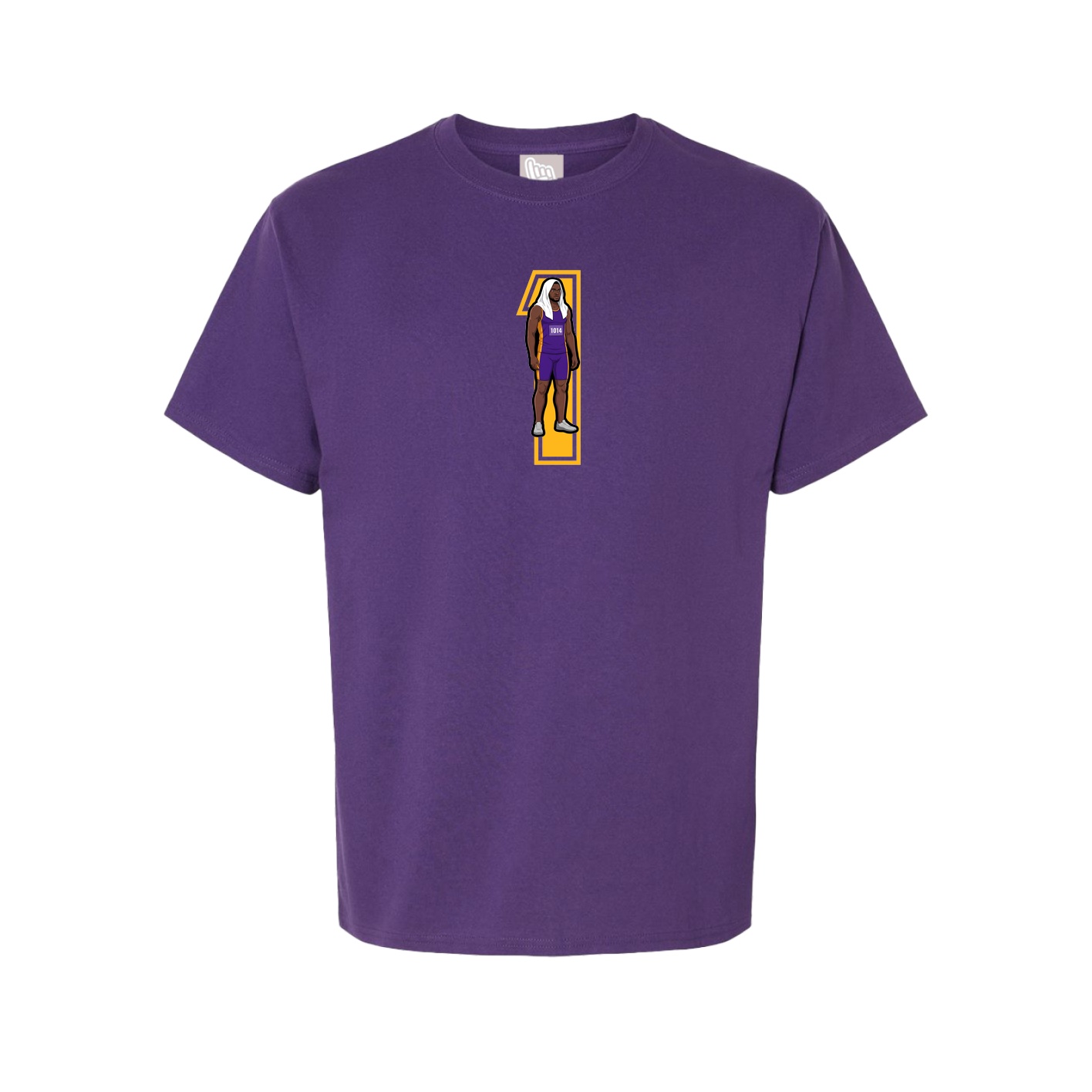 Youth Tee — Number in Purple