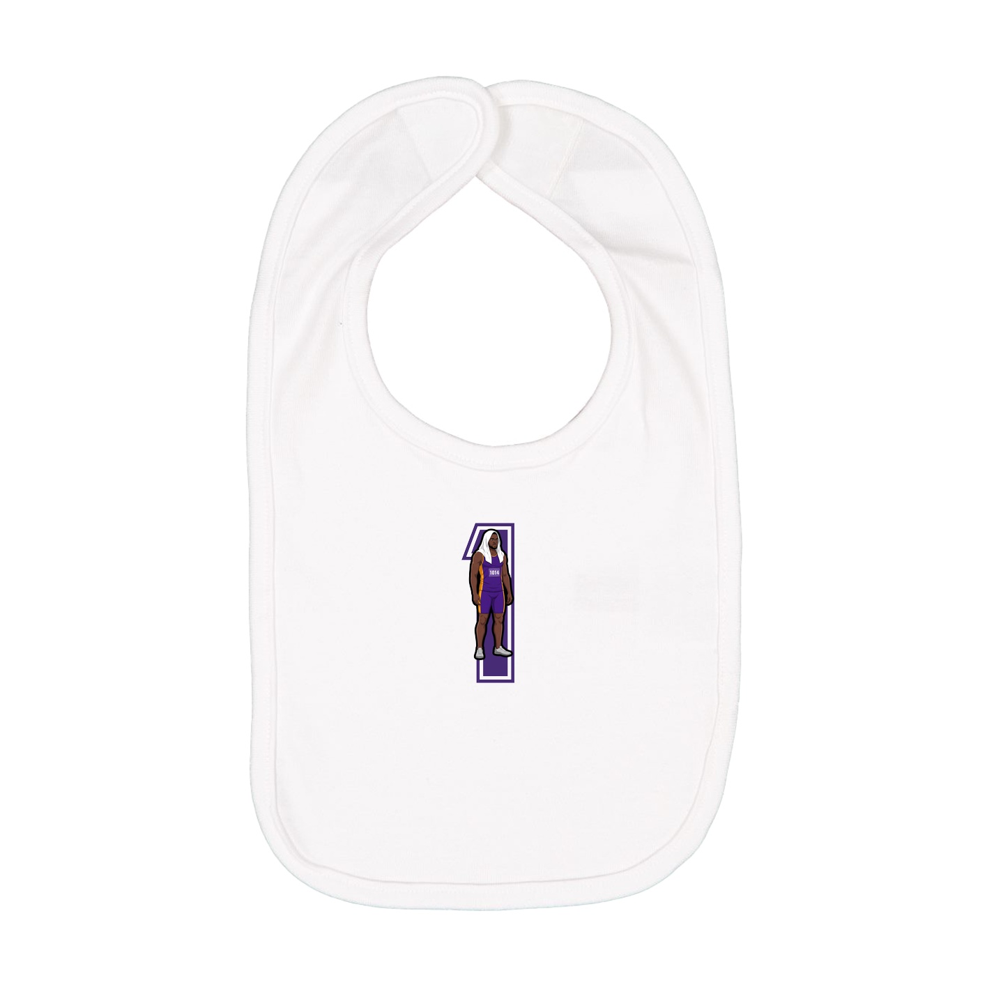 Infant Bib — Number in White