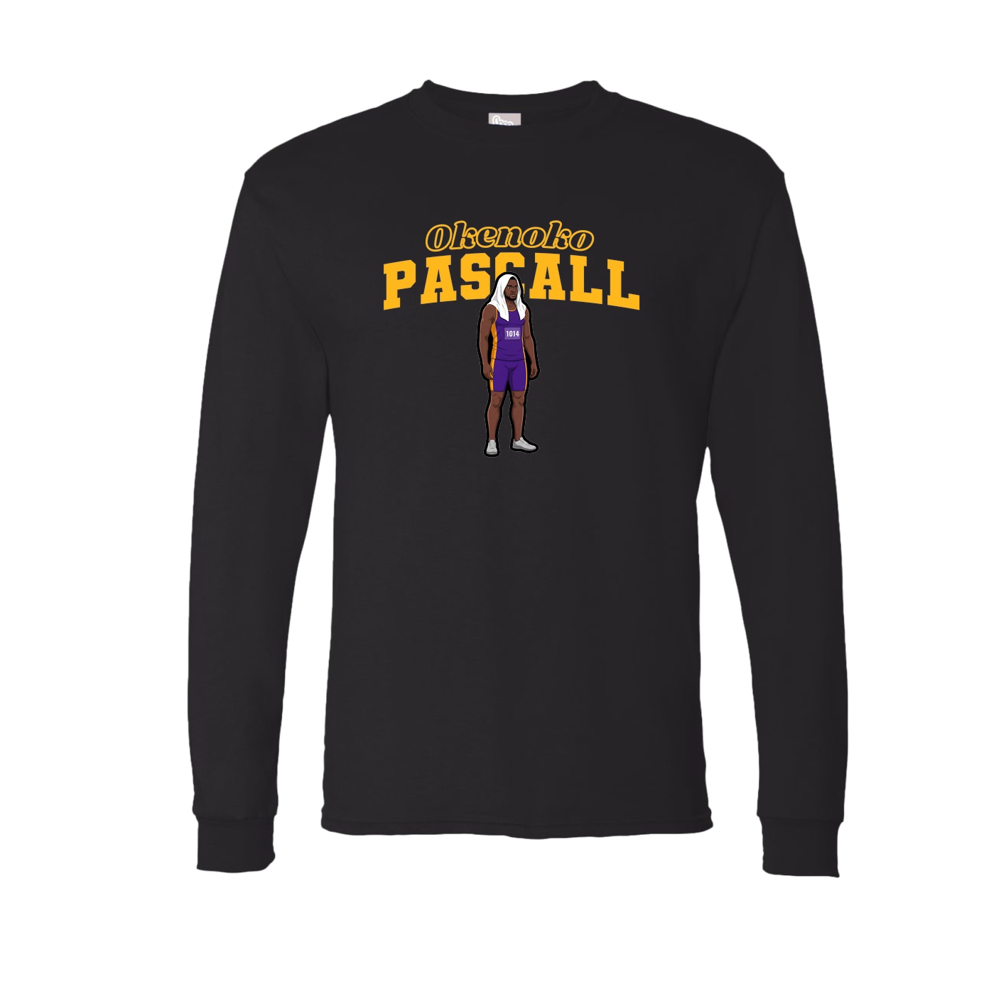 Long Sleeve Tee — Name Arch in Black