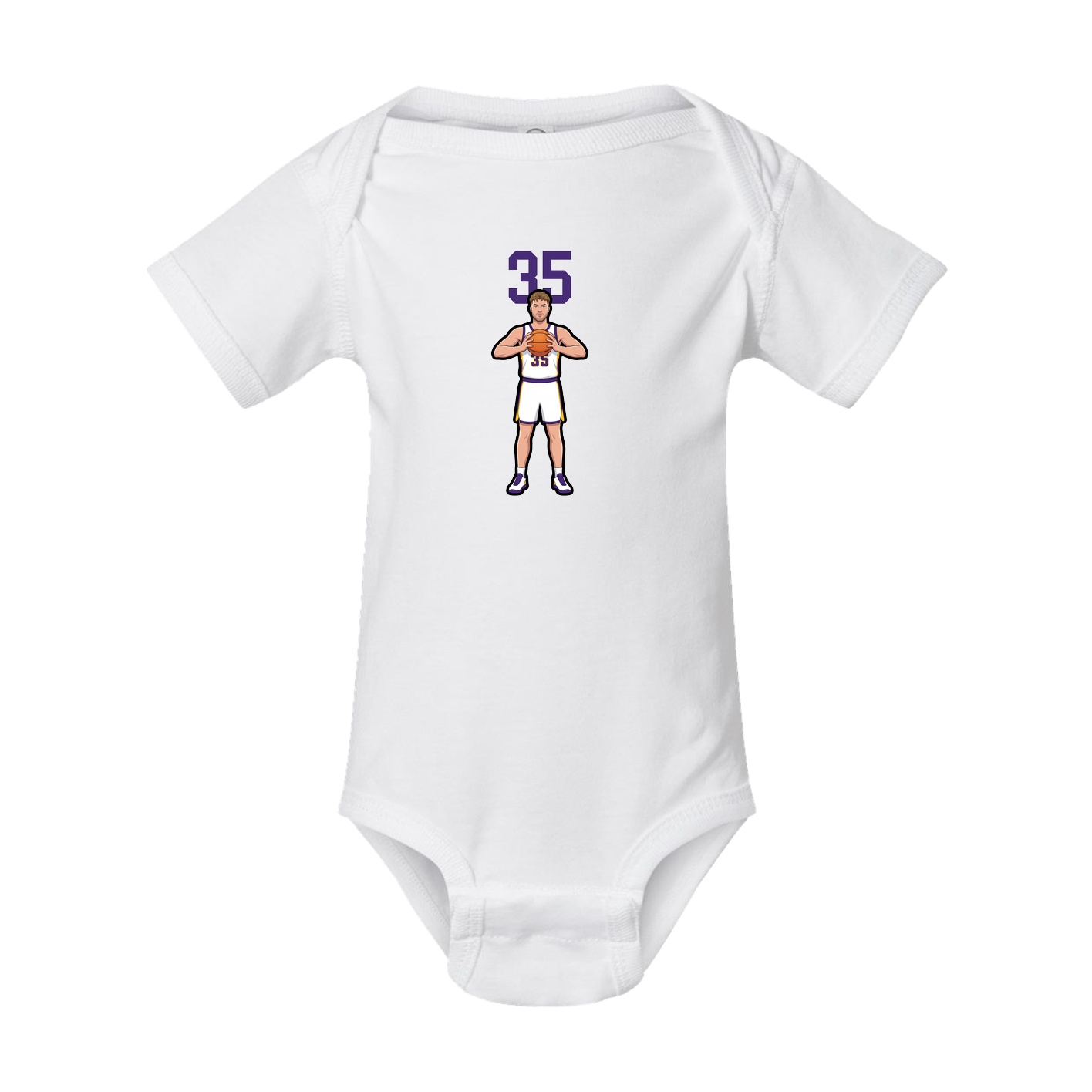 Baby Onesie — Number Top in White