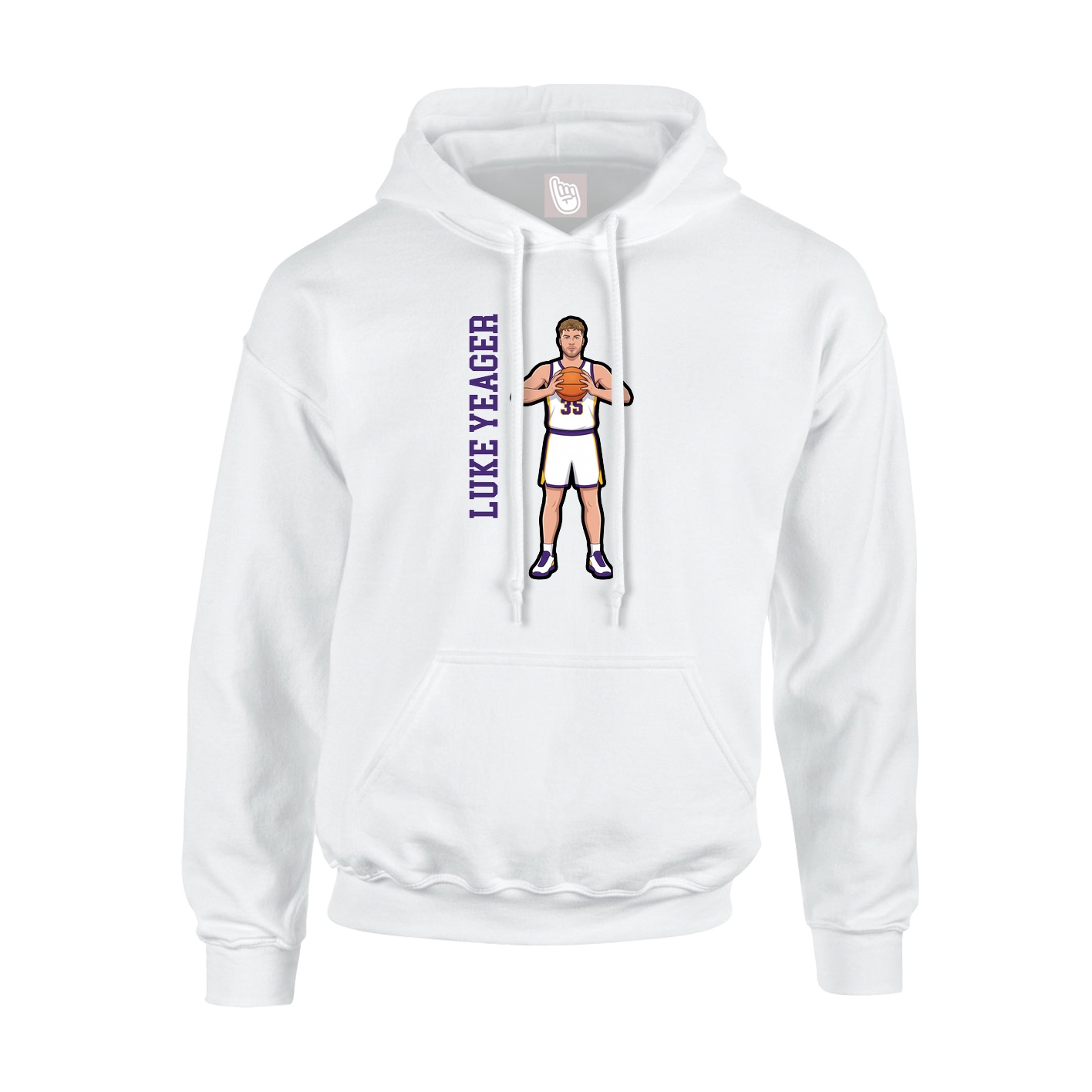 Hoodie — Name Vertical in White