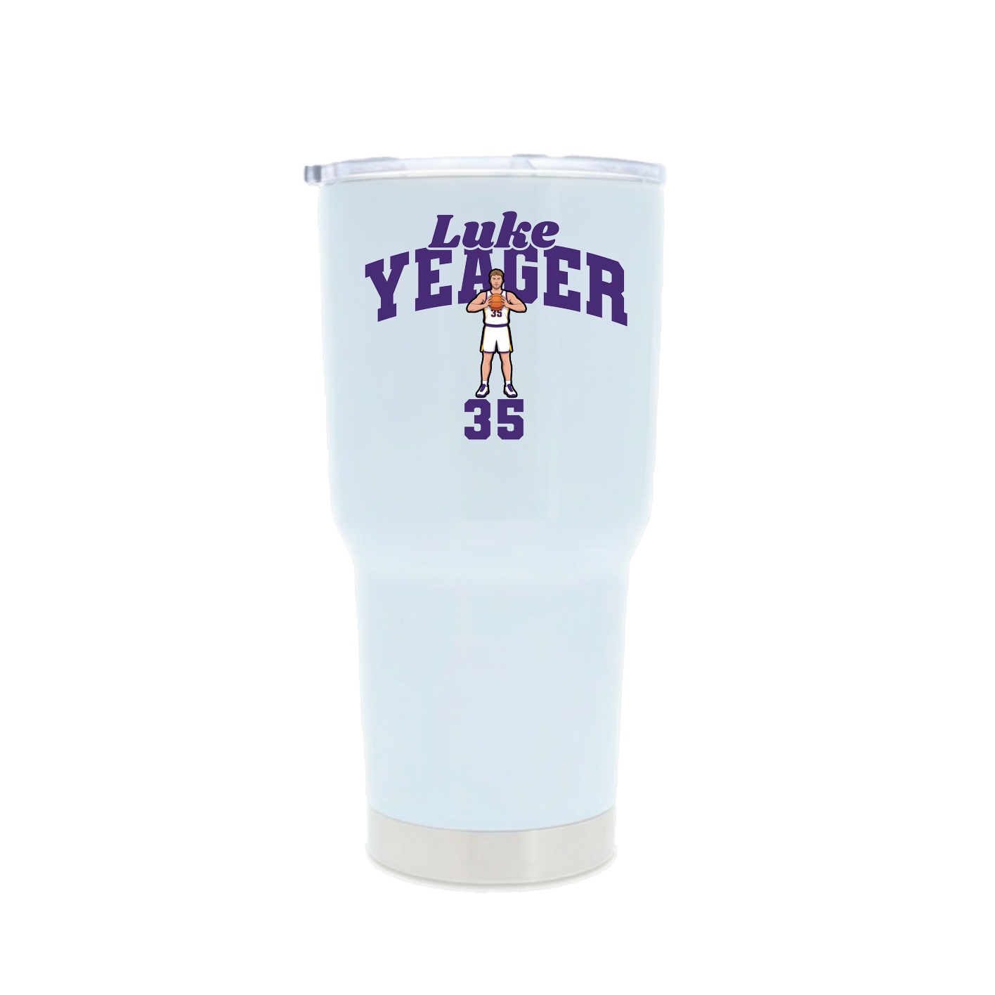 30oz Stainless Steel Tumbler — Signature Arch in White