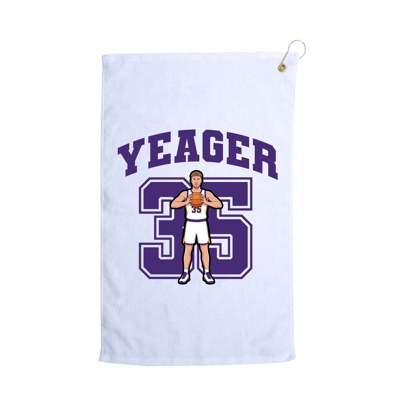 Golf Towel — Number in White