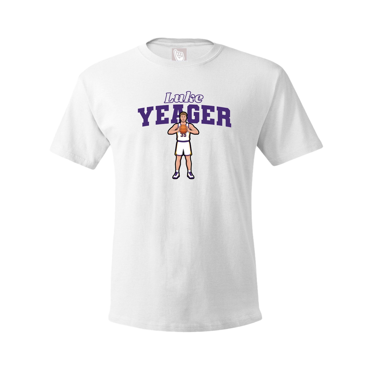 Youth Tee — Name Arch in White
