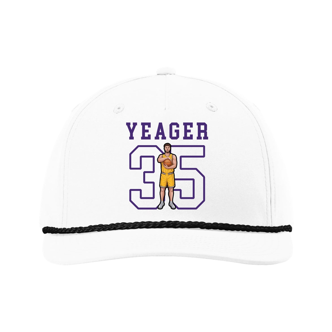 Five-Panel Classic Rope Cap — Shirsey in White