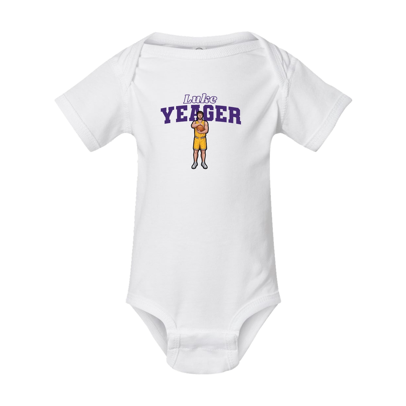 Baby Onesie — Name Arch in White