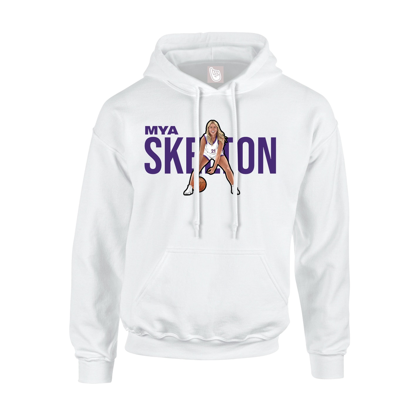 Youth Hoodie — Player Name in White
