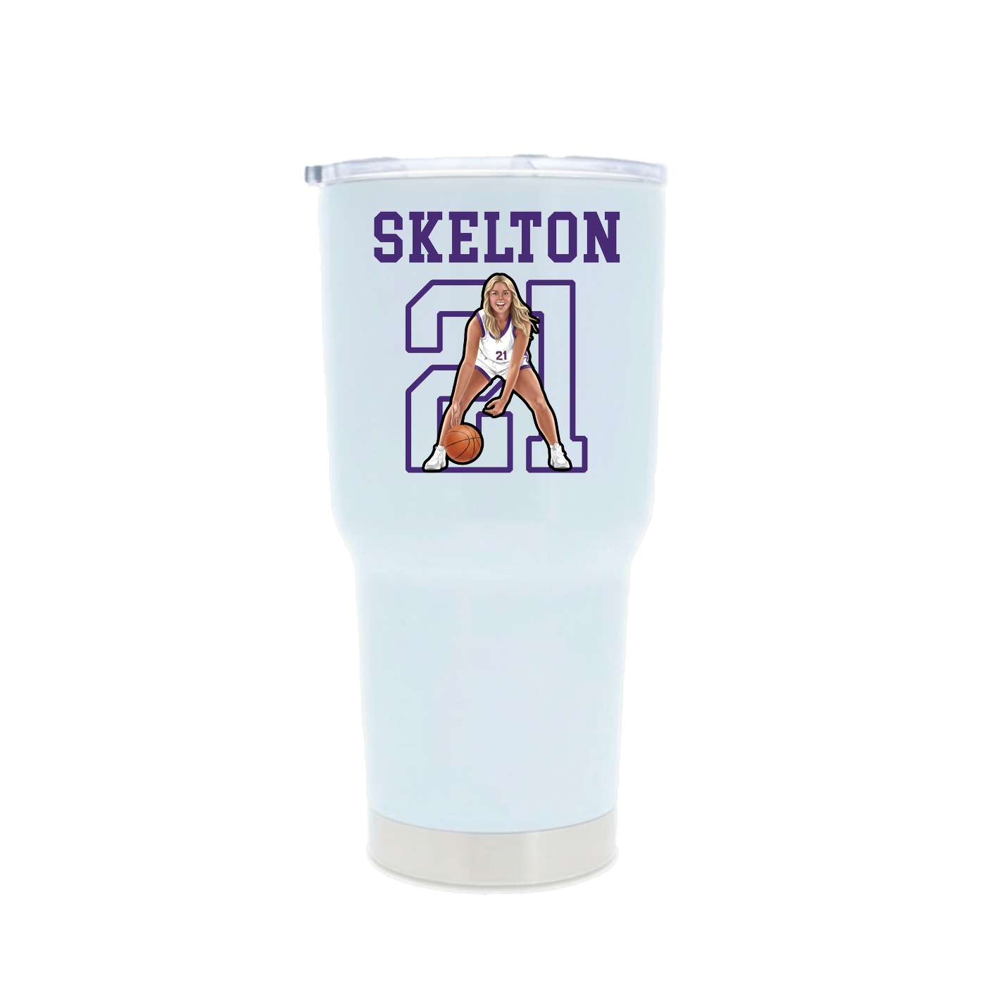 30oz Stainless Steel Tumbler — Shirsey in White
