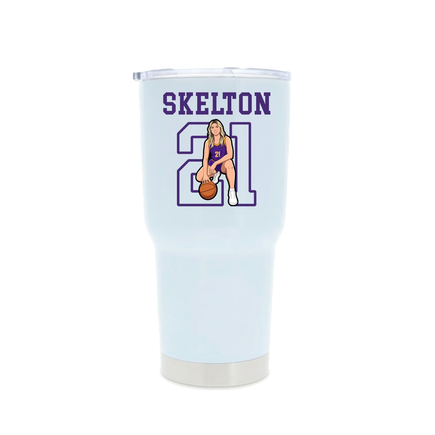 30oz Stainless Steel Tumbler — Shirsey in White