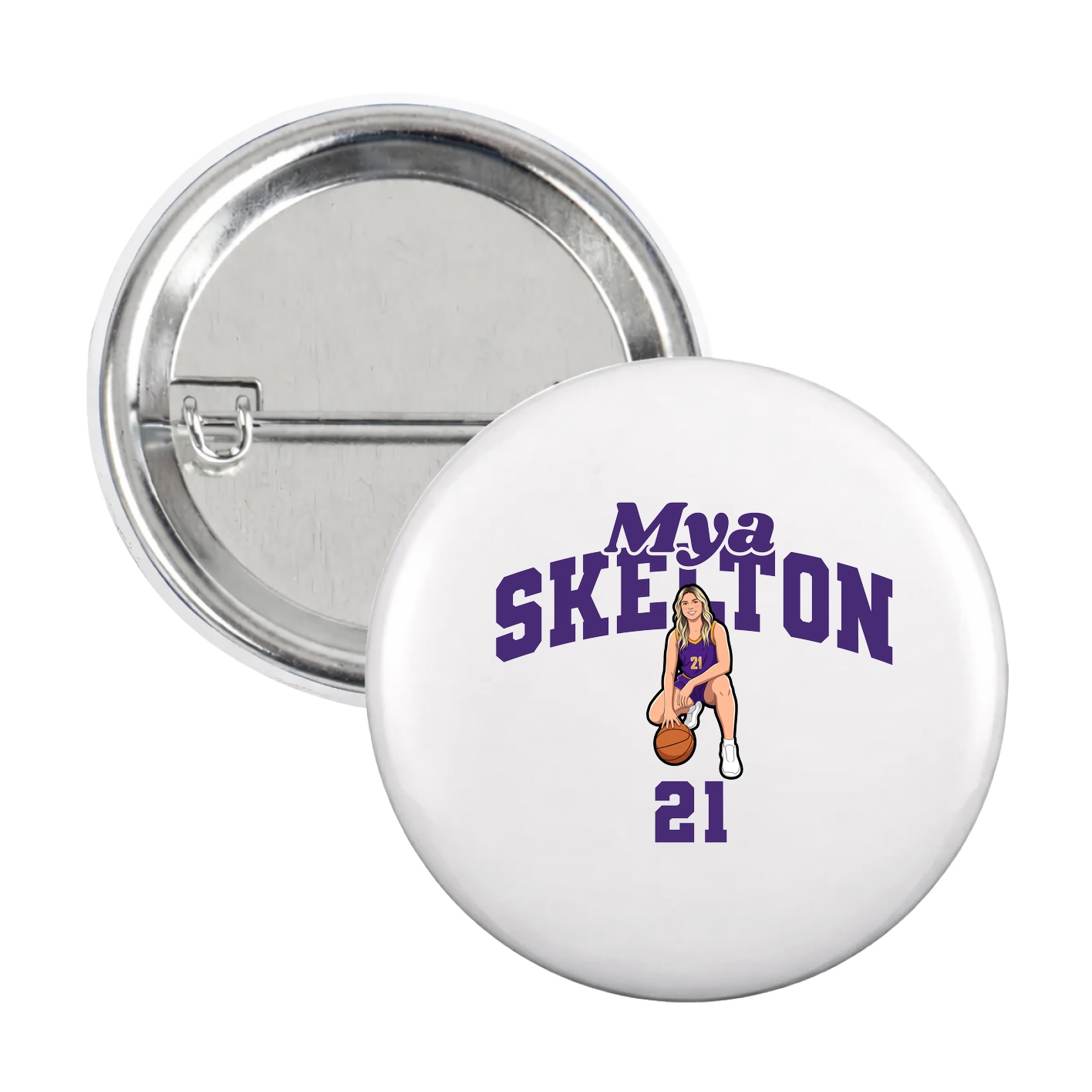 Game Day Button — Signature Arch in White