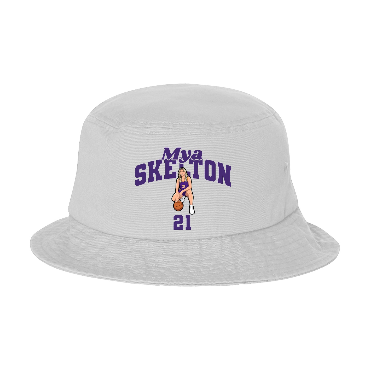 Bucket Cap — Signature Arch in White