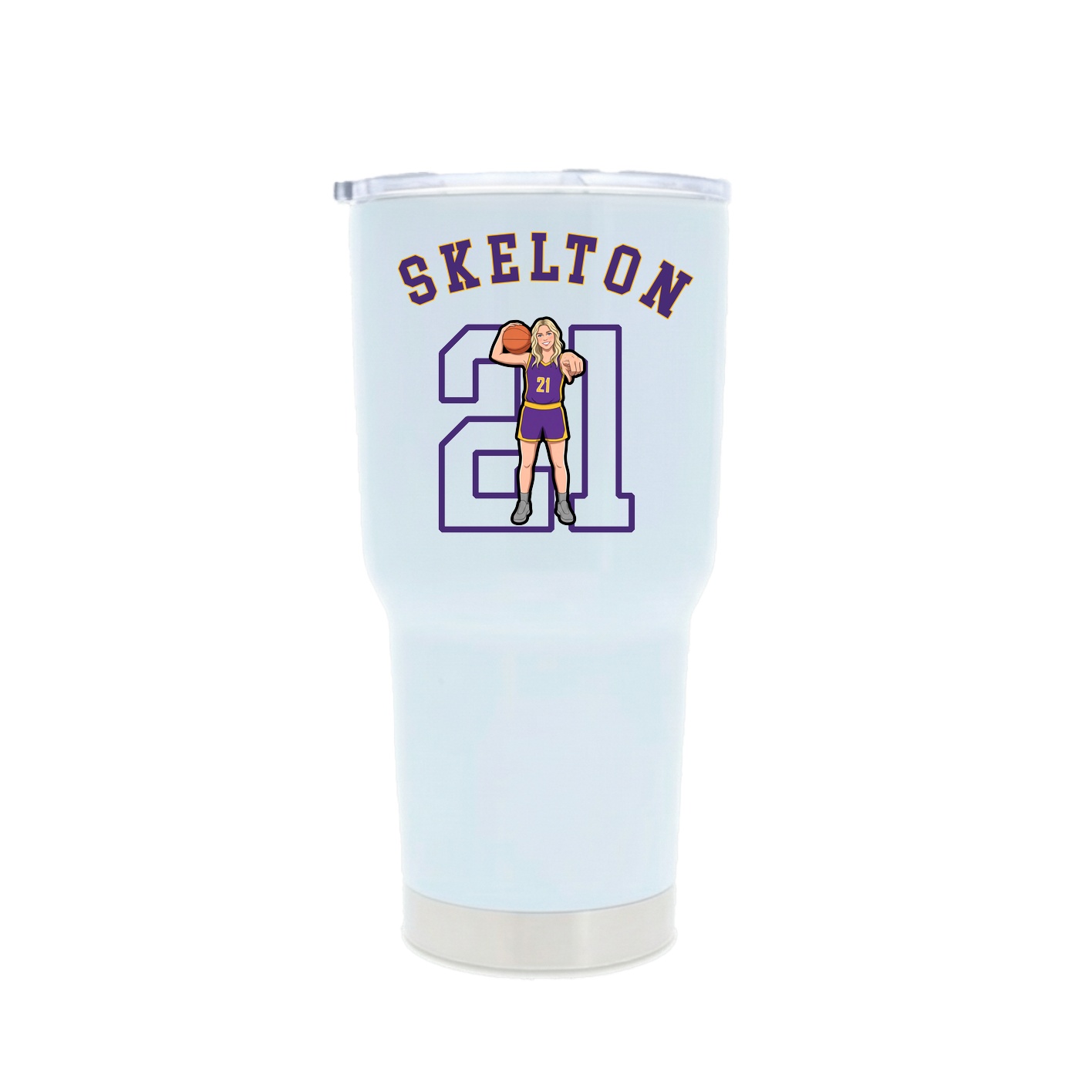 30oz Stainless Steel Tumbler — Shirsey Arch in White