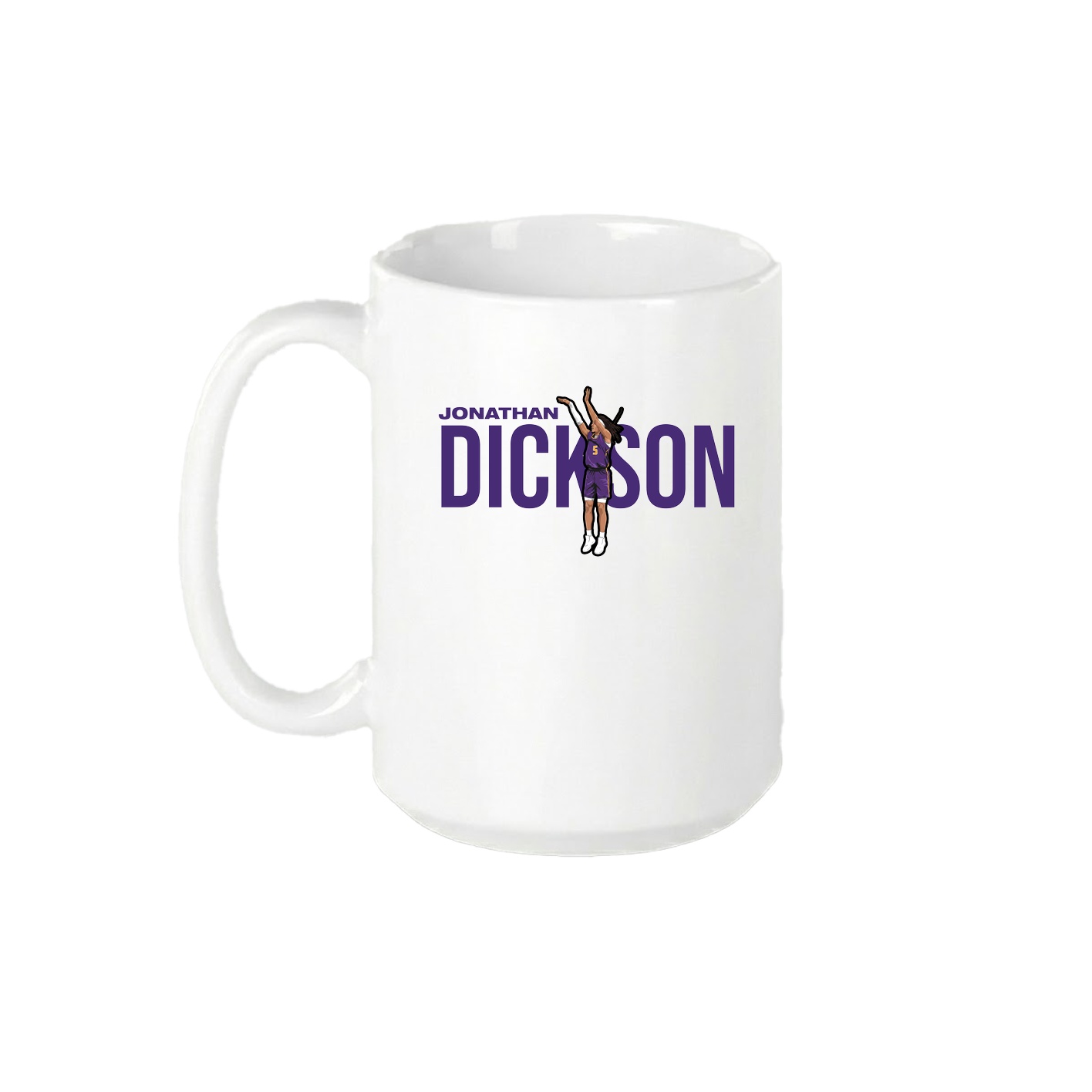 15oz Coffee Mug — Player Name in White