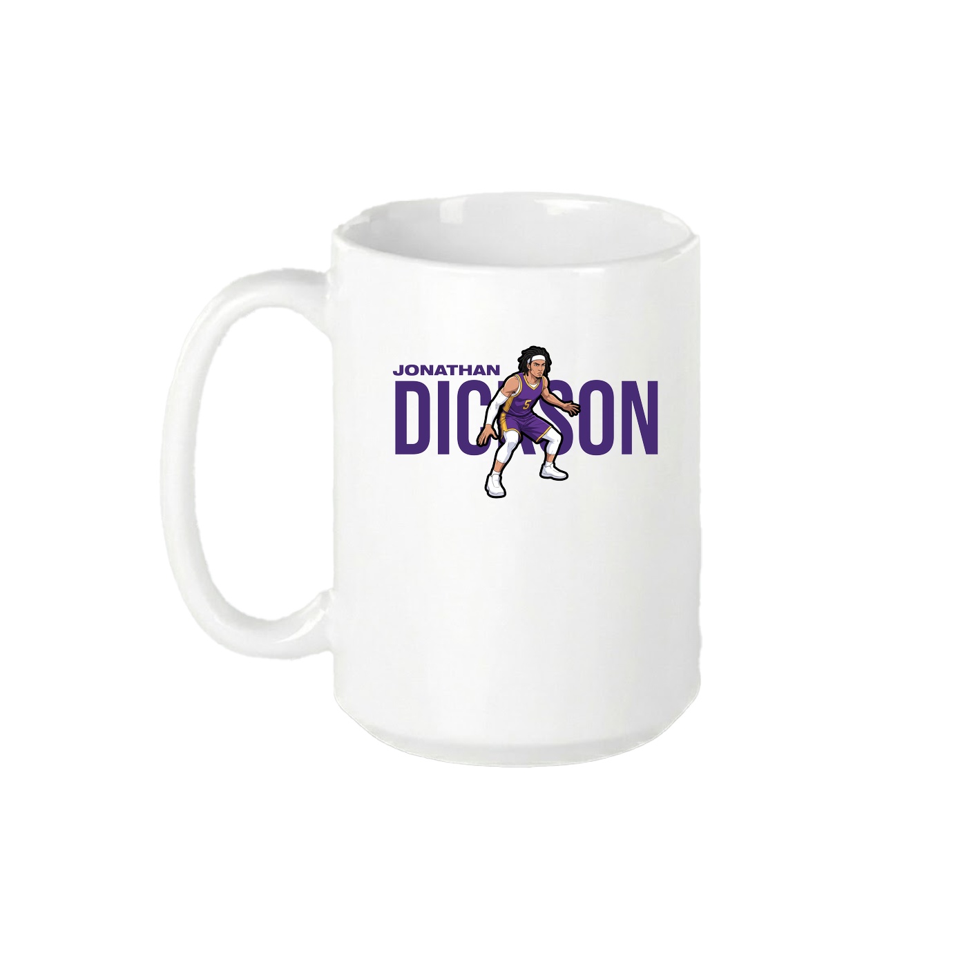 15oz Coffee Mug — Player Name in White