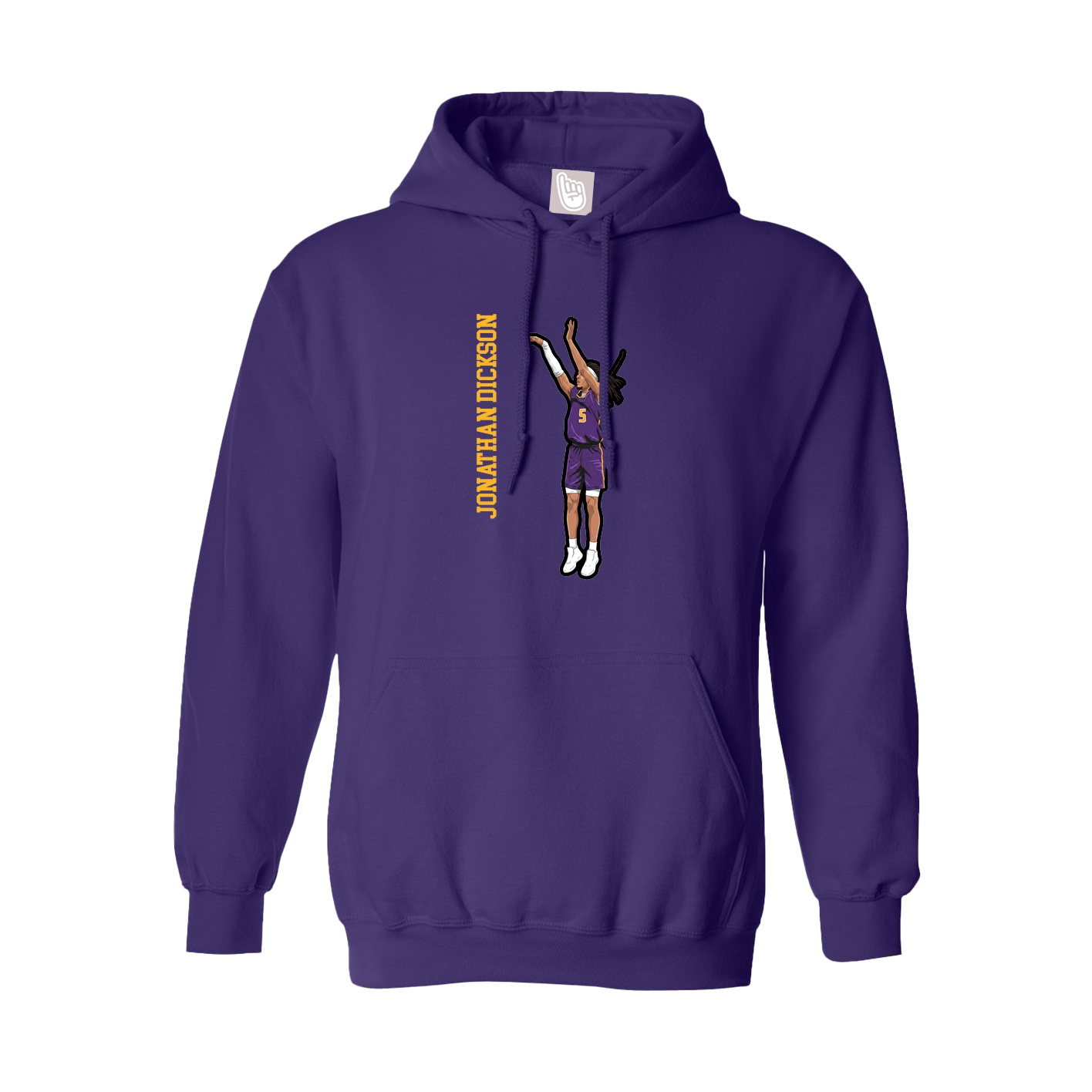 Hoodie — Name Vertical in Purple
