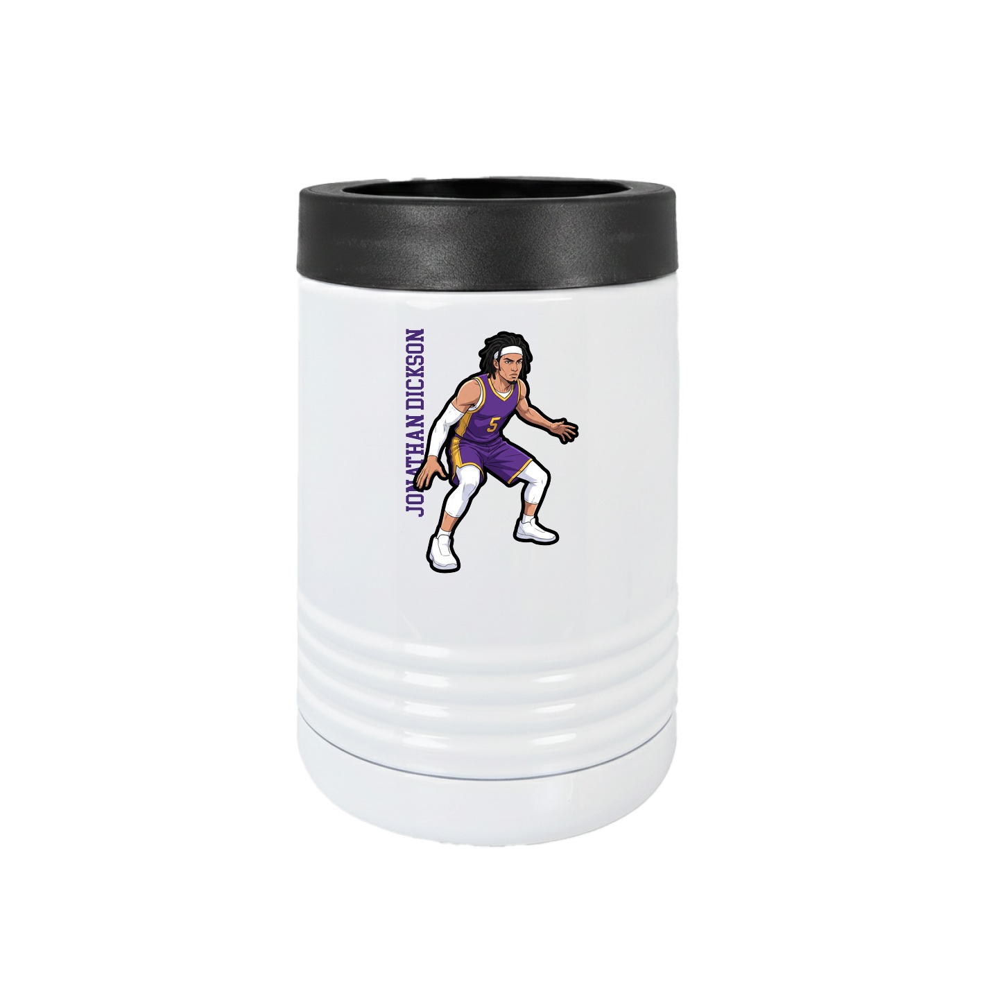 Beverage Holder — Name Vertical in White