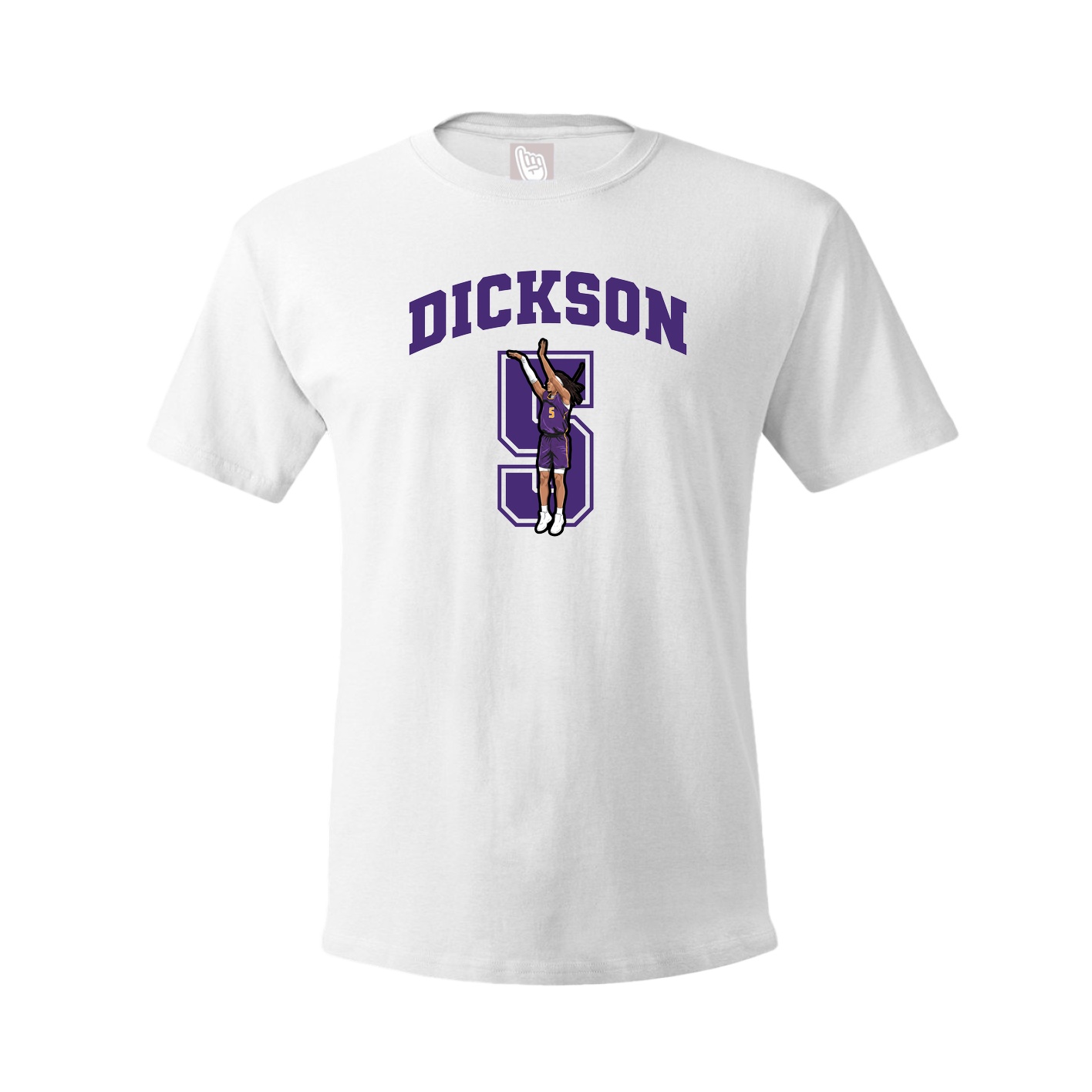 Youth Tee — Number in White