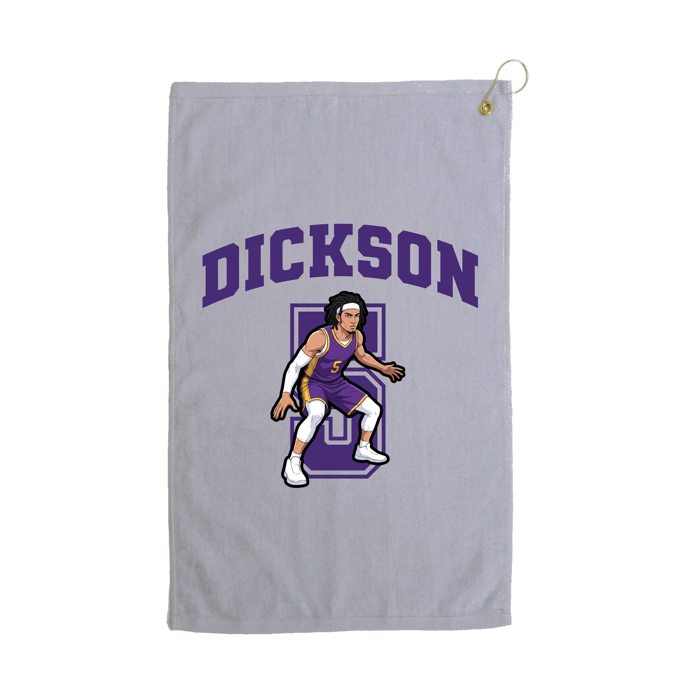 Golf Towel — Number in Grey