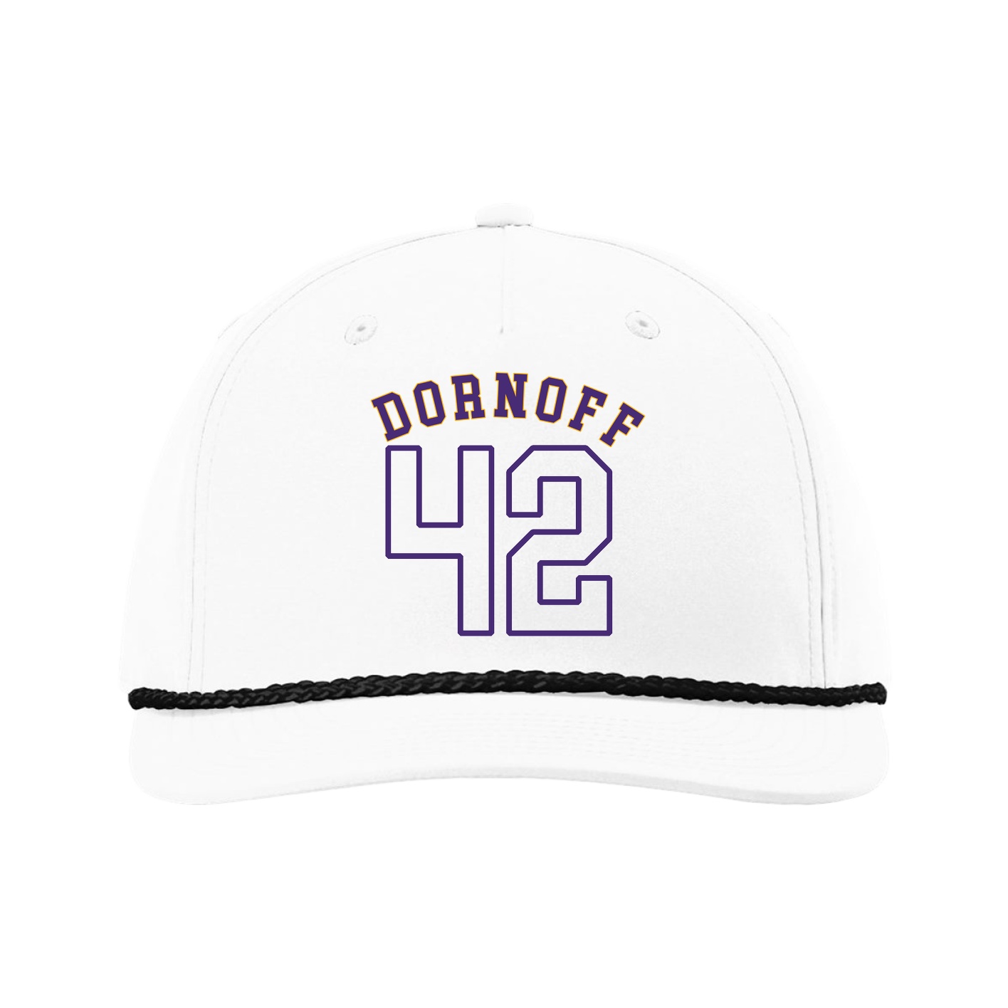 Five-Panel Classic Rope Cap — Shirsey Arch in White