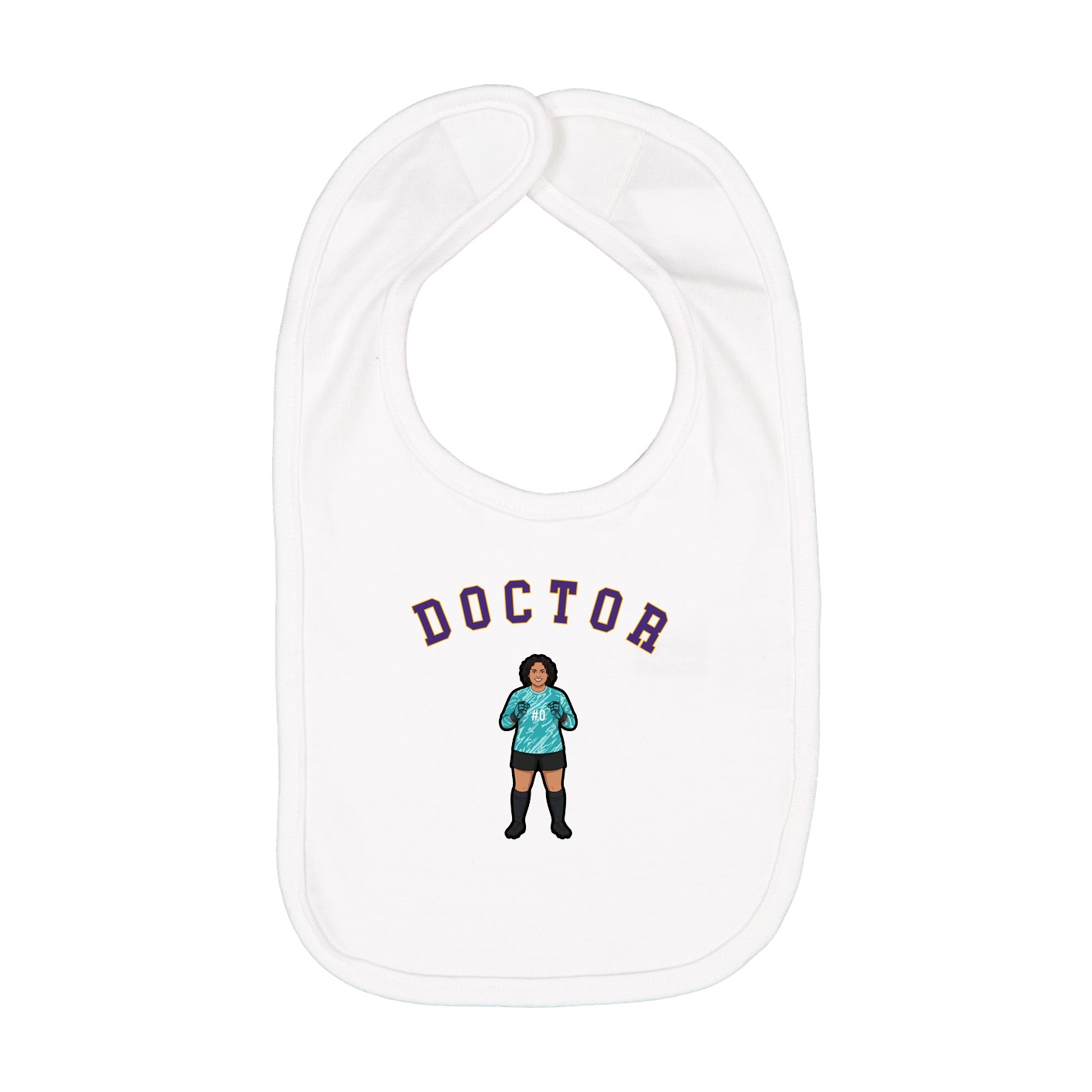 Infant Bib — Shirsey Arch in White