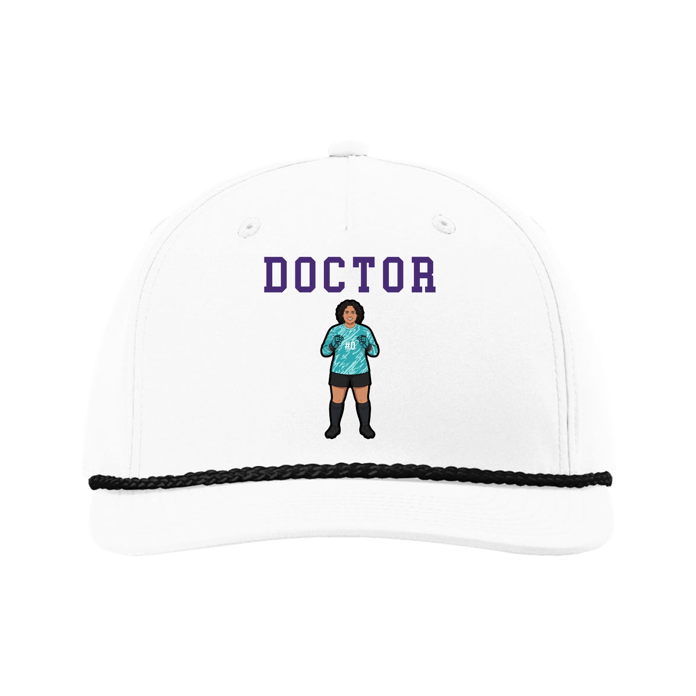 Five-Panel Classic Rope Cap — Shirsey in White