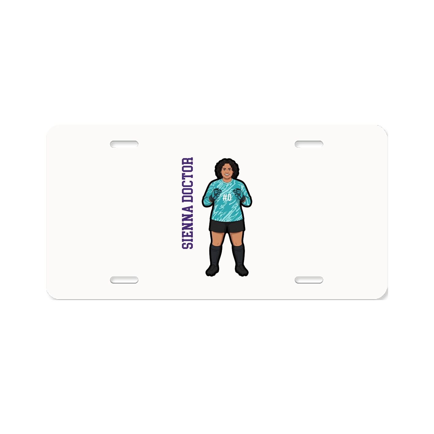 License Plate — Name Vertical in Classic