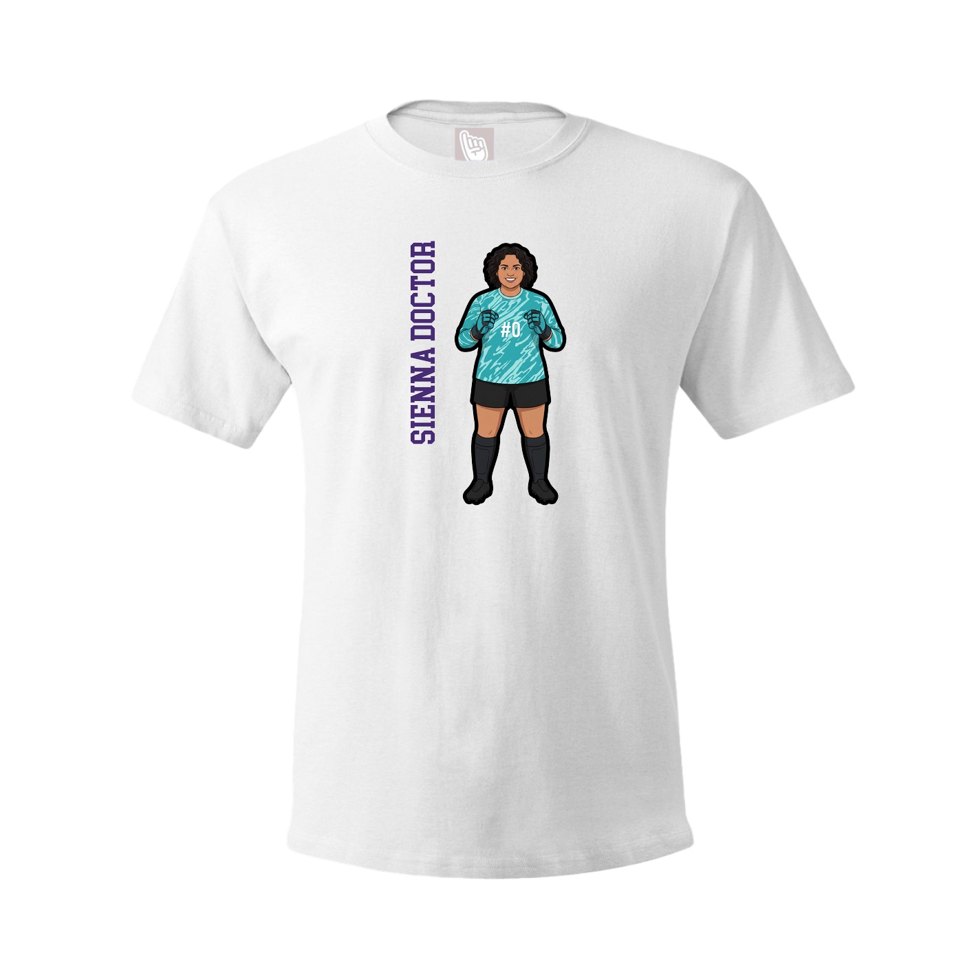 Tee — Name Vertical in White