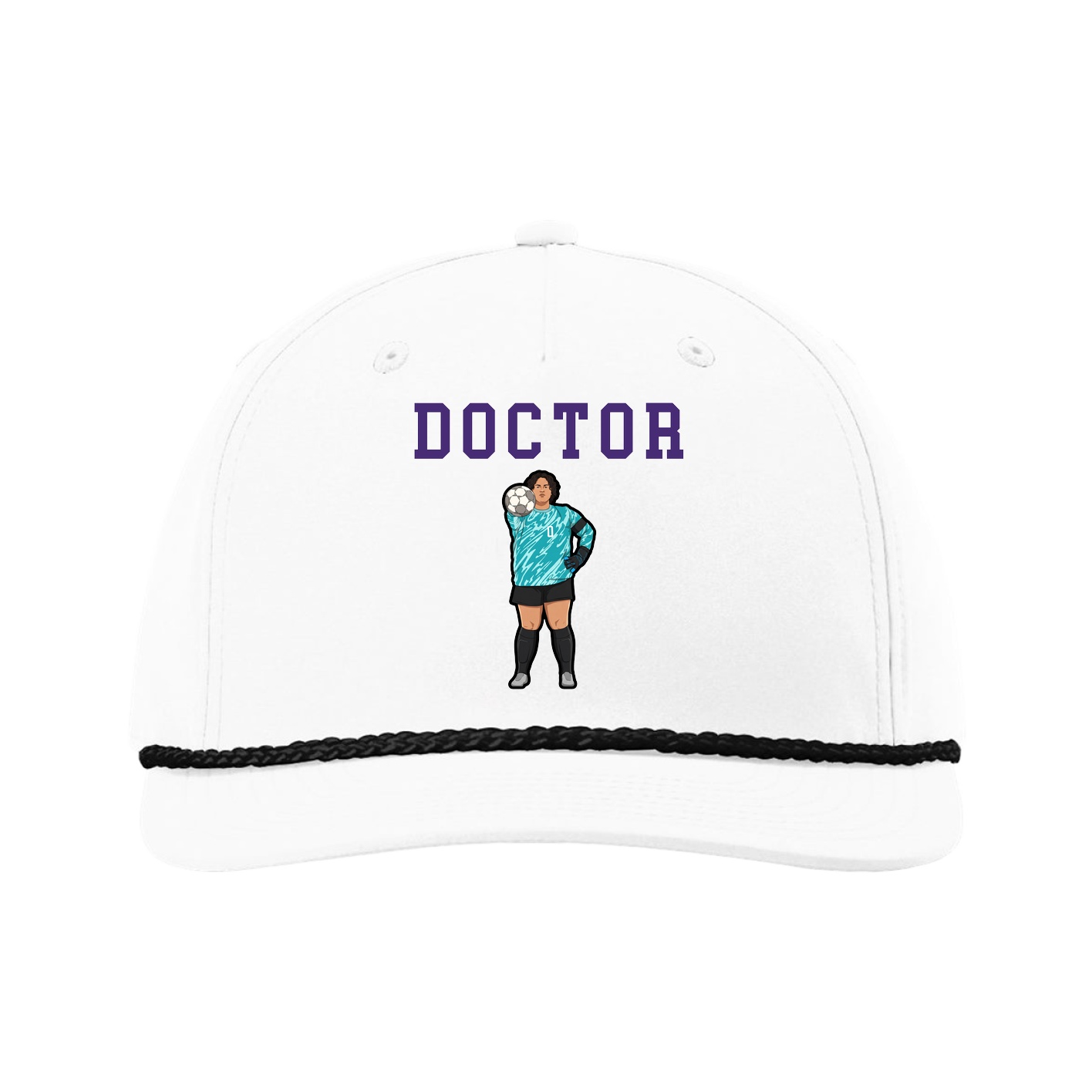 Five-Panel Classic Rope Cap — Shirsey in White