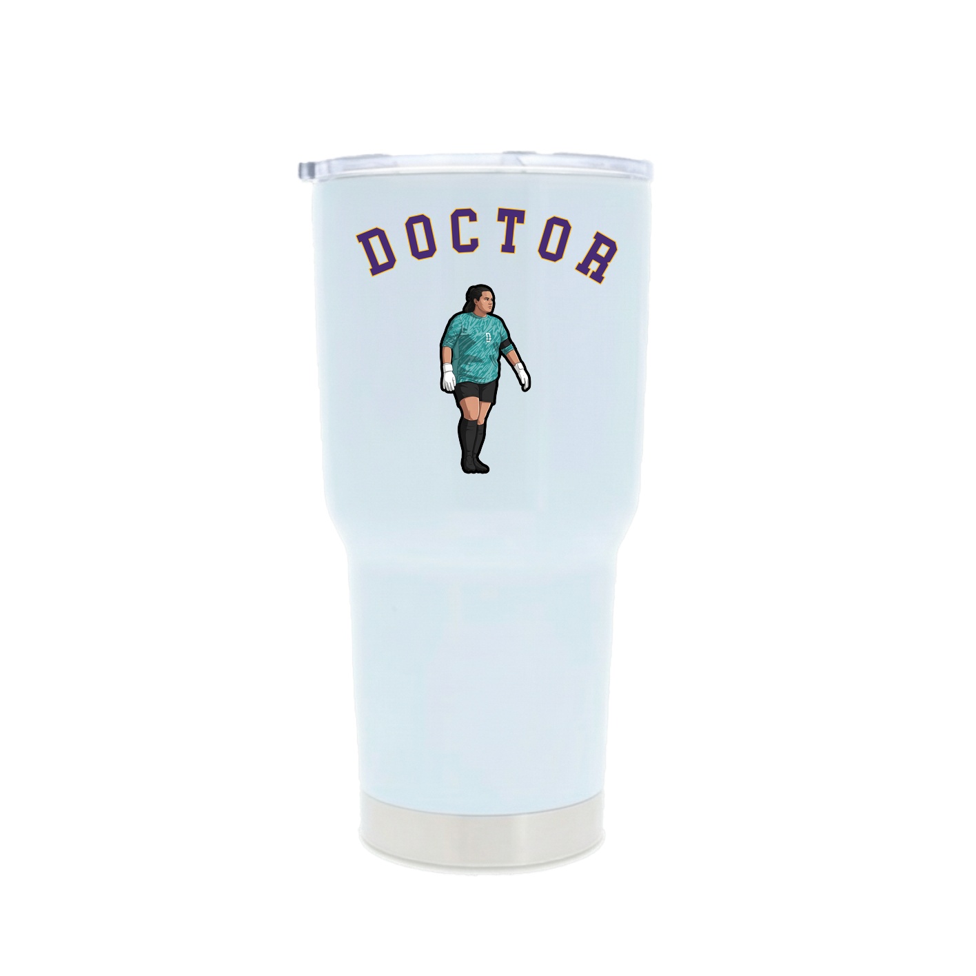 30oz Stainless Steel Tumbler — Shirsey Arch in White