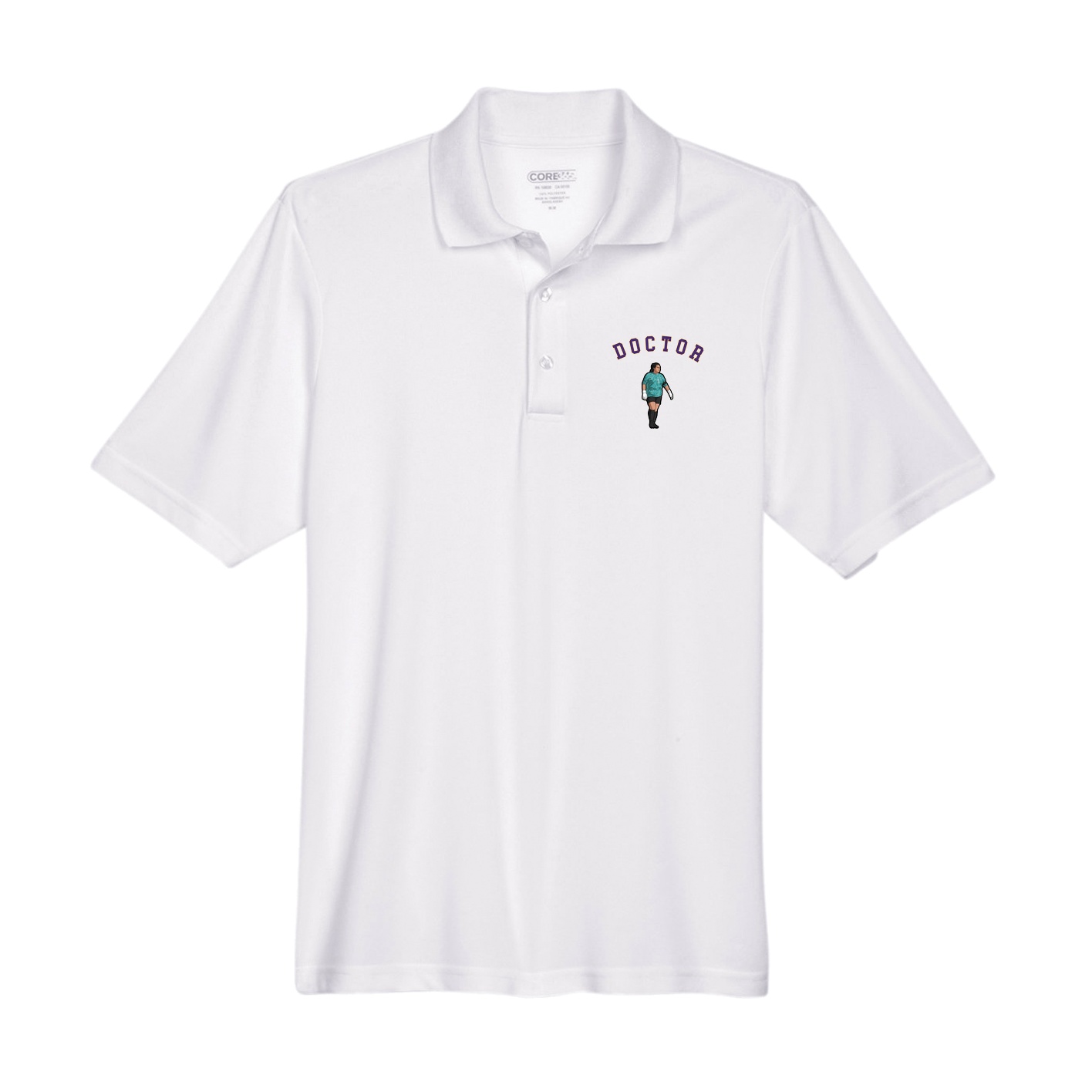 Performance Polo — Shirsey Arch in White
