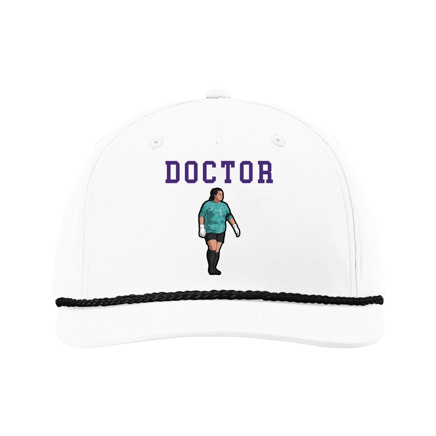 Five-Panel Classic Rope Cap — Shirsey in White