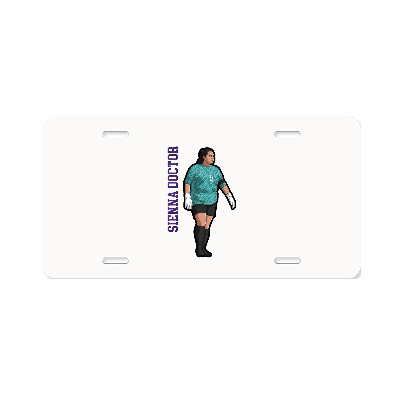 License Plate — Name Vertical in Classic