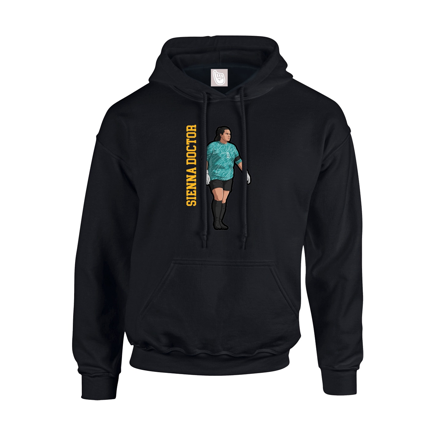 Youth Hoodie — Name Vertical in Black