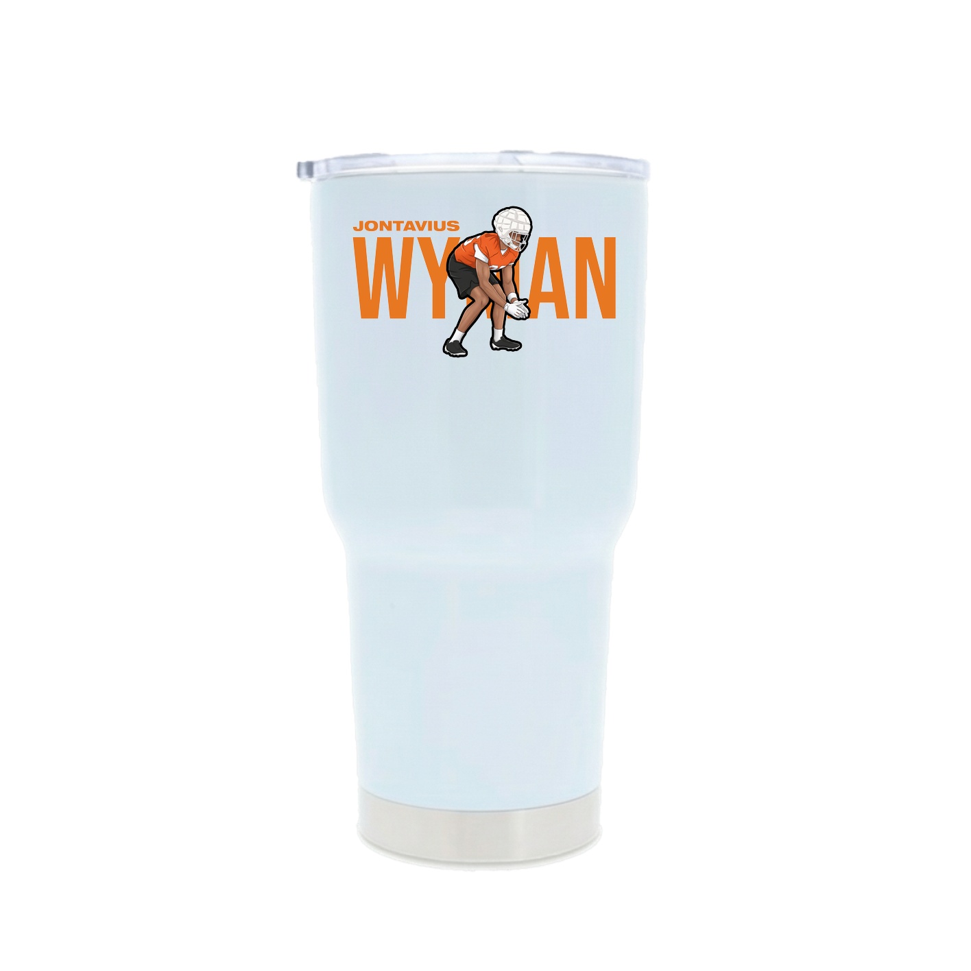 30oz Stainless Steel Tumbler — Player Name in White